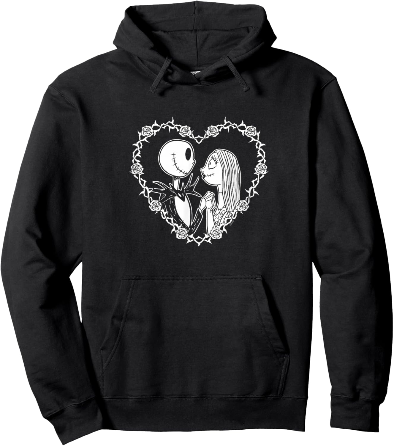 The Nightmare Before Christmas - Jack Sally Heart Hoodie - Hoodie | Black