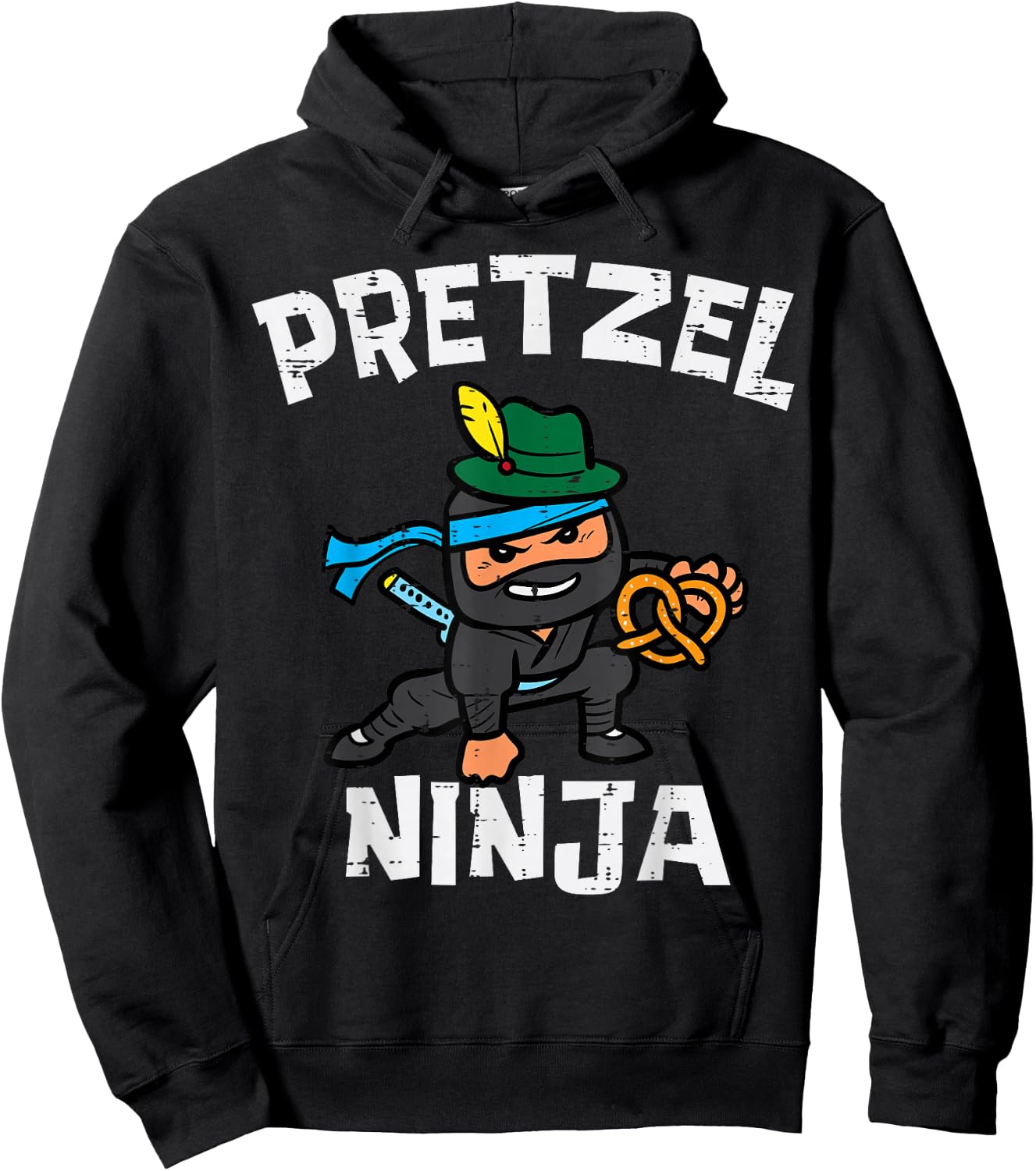 Oktoberfest Pretzel Ninja Cute German Boys Girls Kid Toddler Hoodie - Hoodie | Black