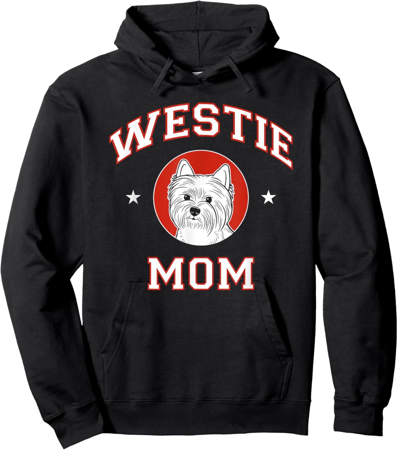 West Highland White Terrier Mom Westie Dog Mother Hoodie - Hoodie | Black
