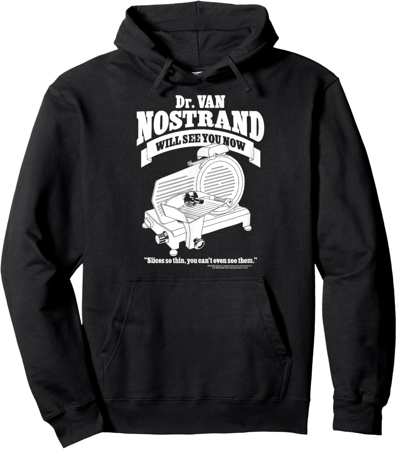 Seinfeld Dr. Van Nostrand Meat Slicer Funny 90's TV Show Hoodie - Hoodie | Black