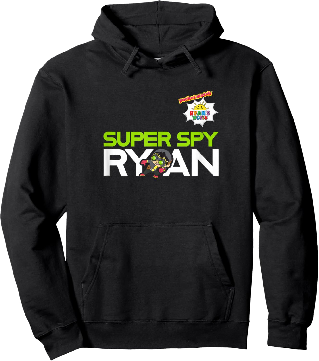 Ryan's World Super Spy Logo Hoodie - Hoodie | Black