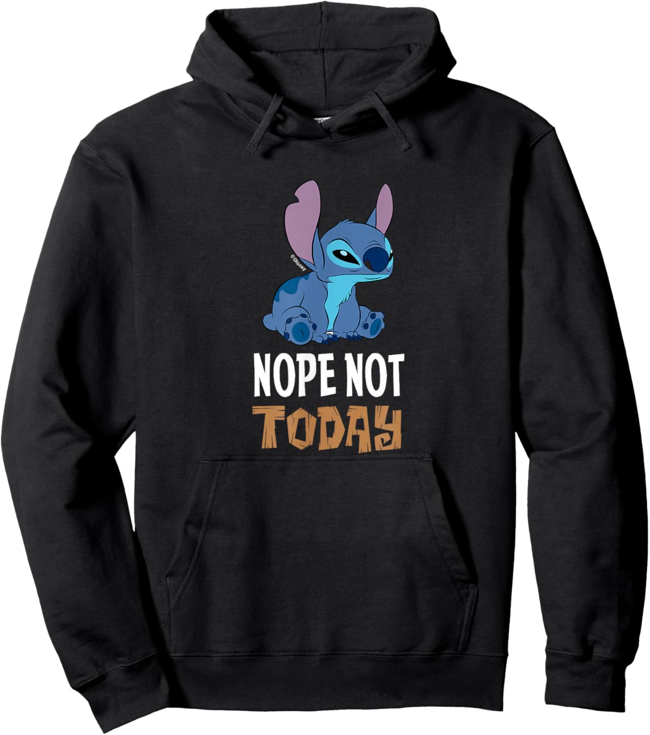 Lilo & Stitch Nope not Today Hoodie - Hoodie | Black