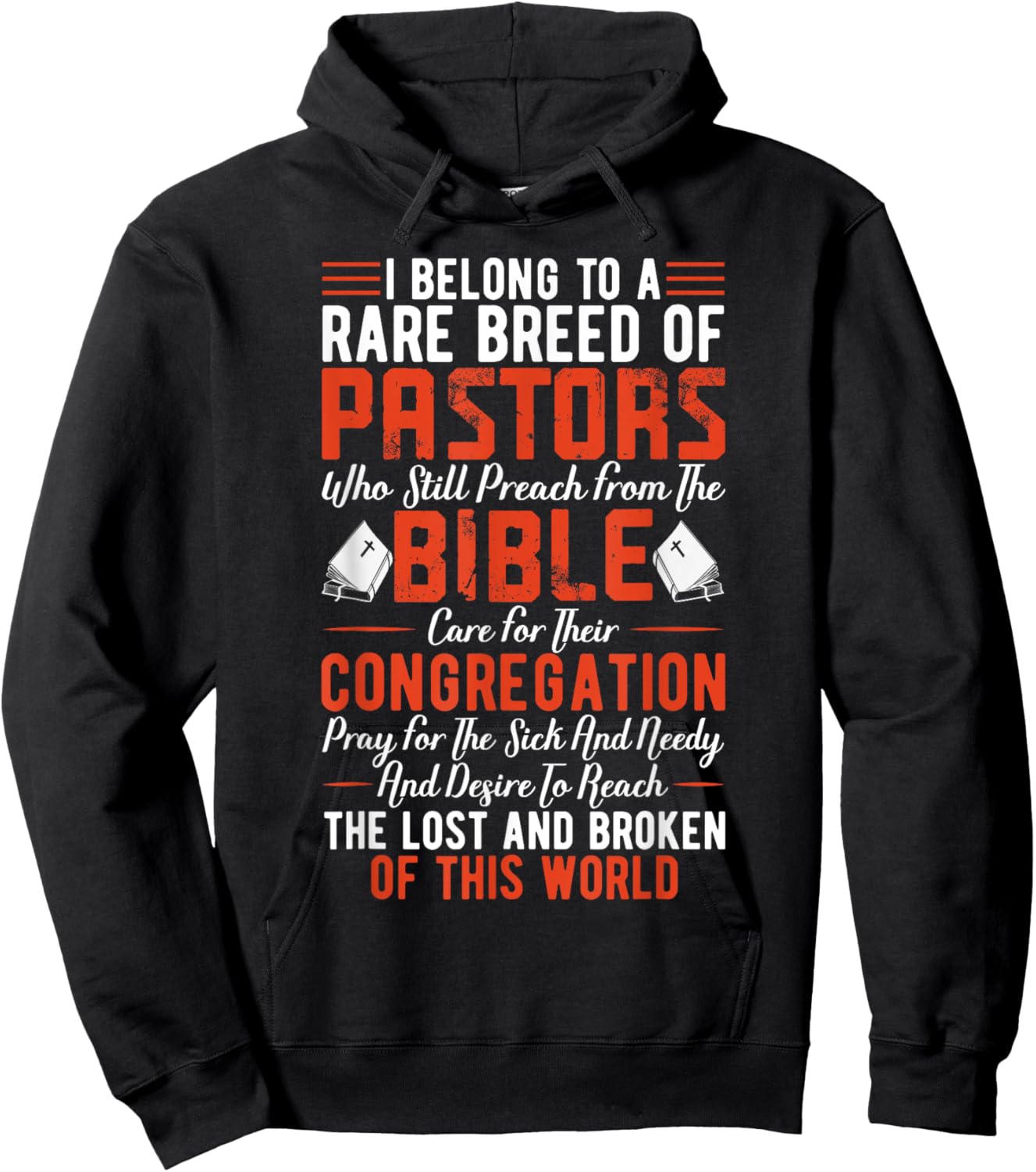 I Belong To A Rare Breed Of Pastors Minister Clergy Pastor Hoodie - Hoodie | Black