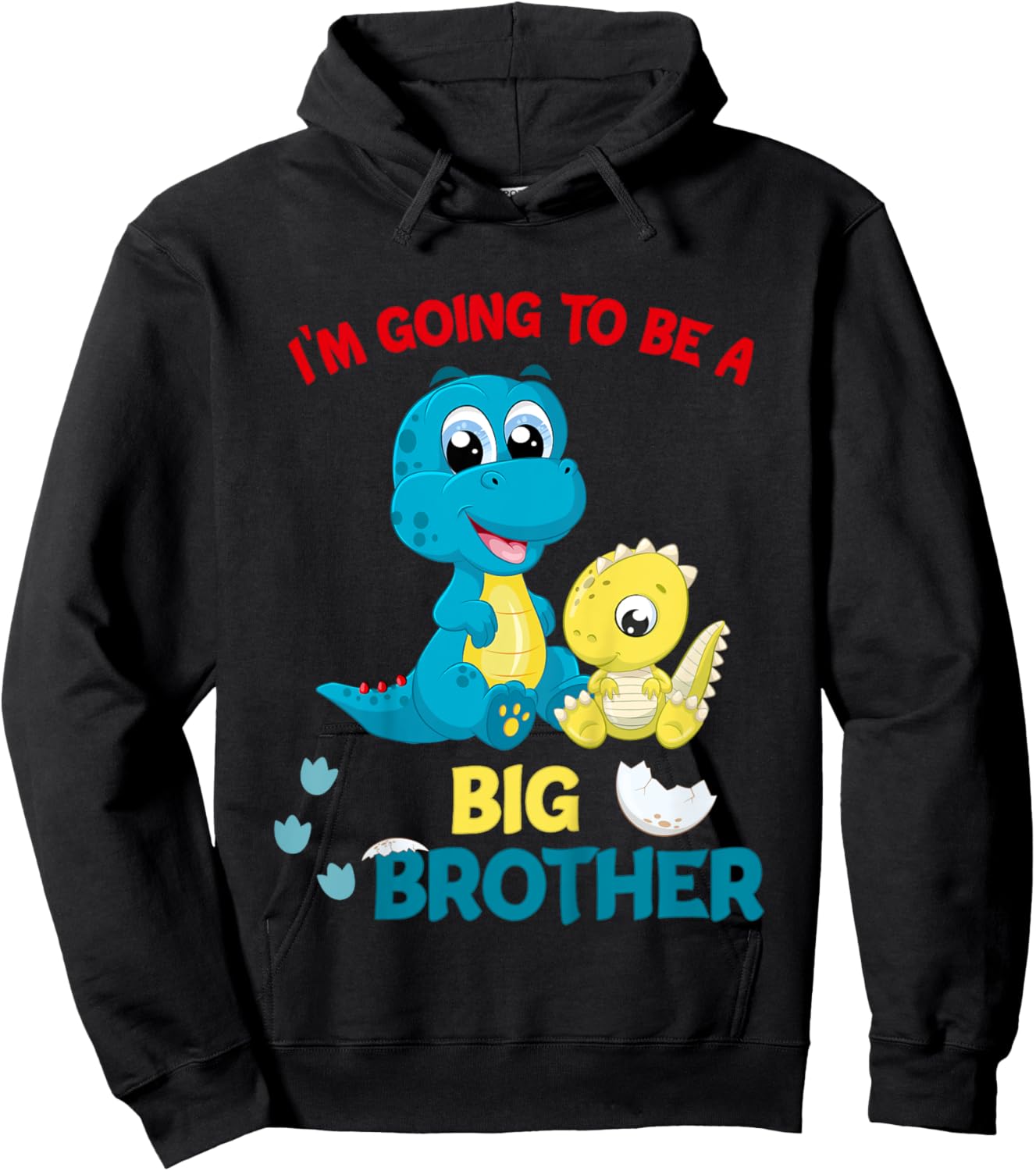 Kids I'm Going to be a Big Brother 2025 Announcing Pregnancy Hoodie - Hoodie | Black