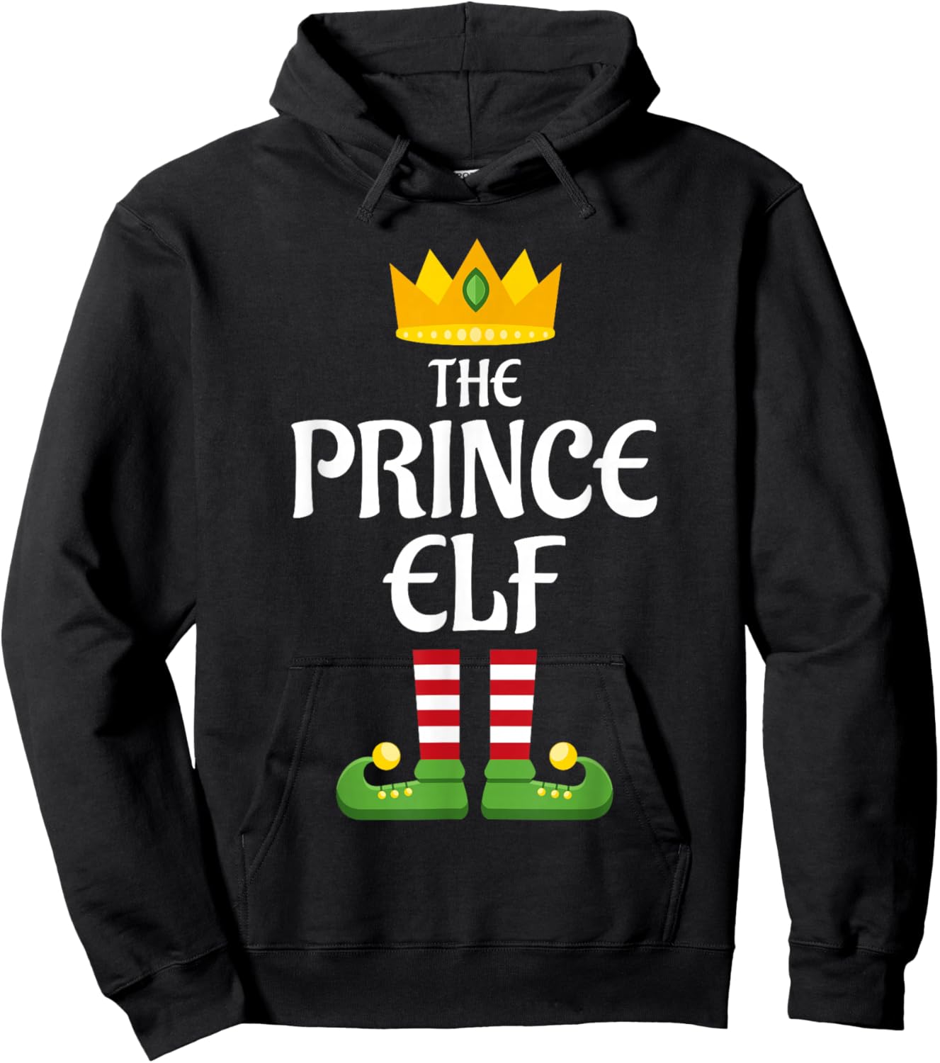 Prince Elf Family Matching Group Christmas Hoodie - Hoodie | Black