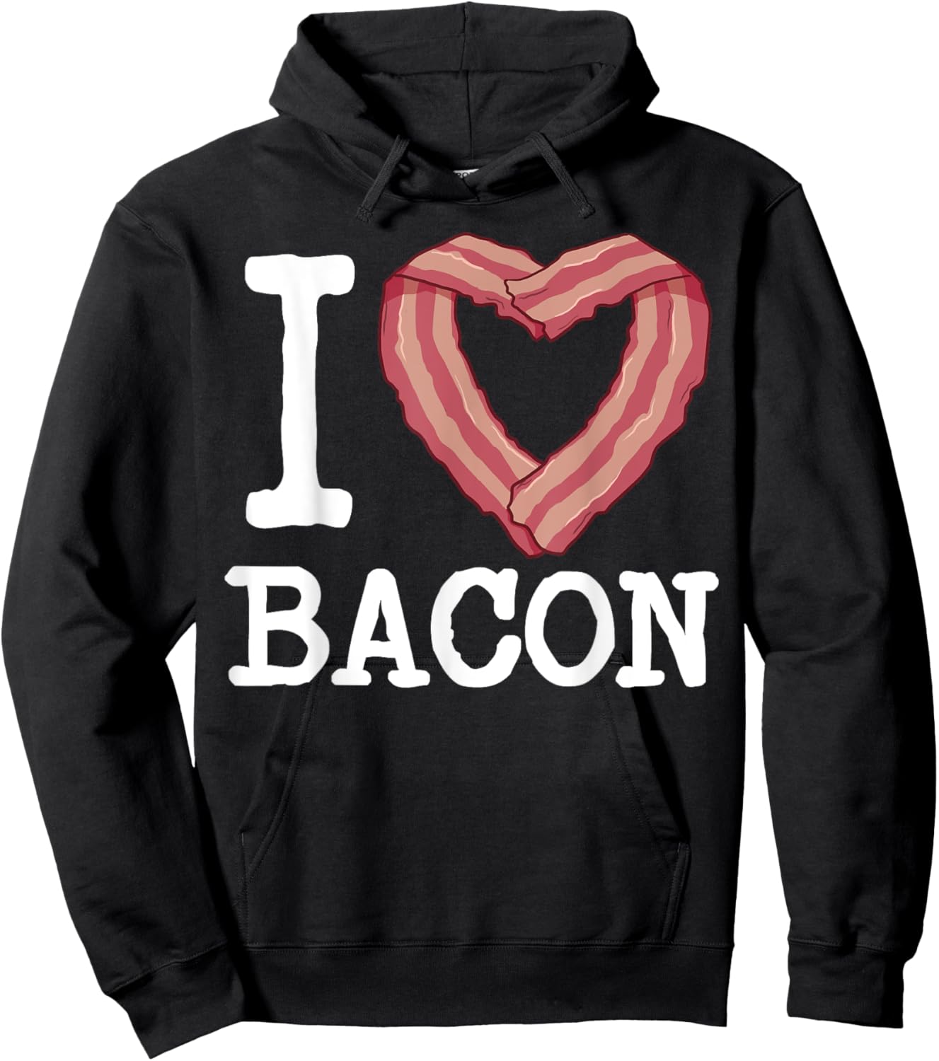 I heart bacon funny I Love Bacon Hoodie - Hoodie | Black
