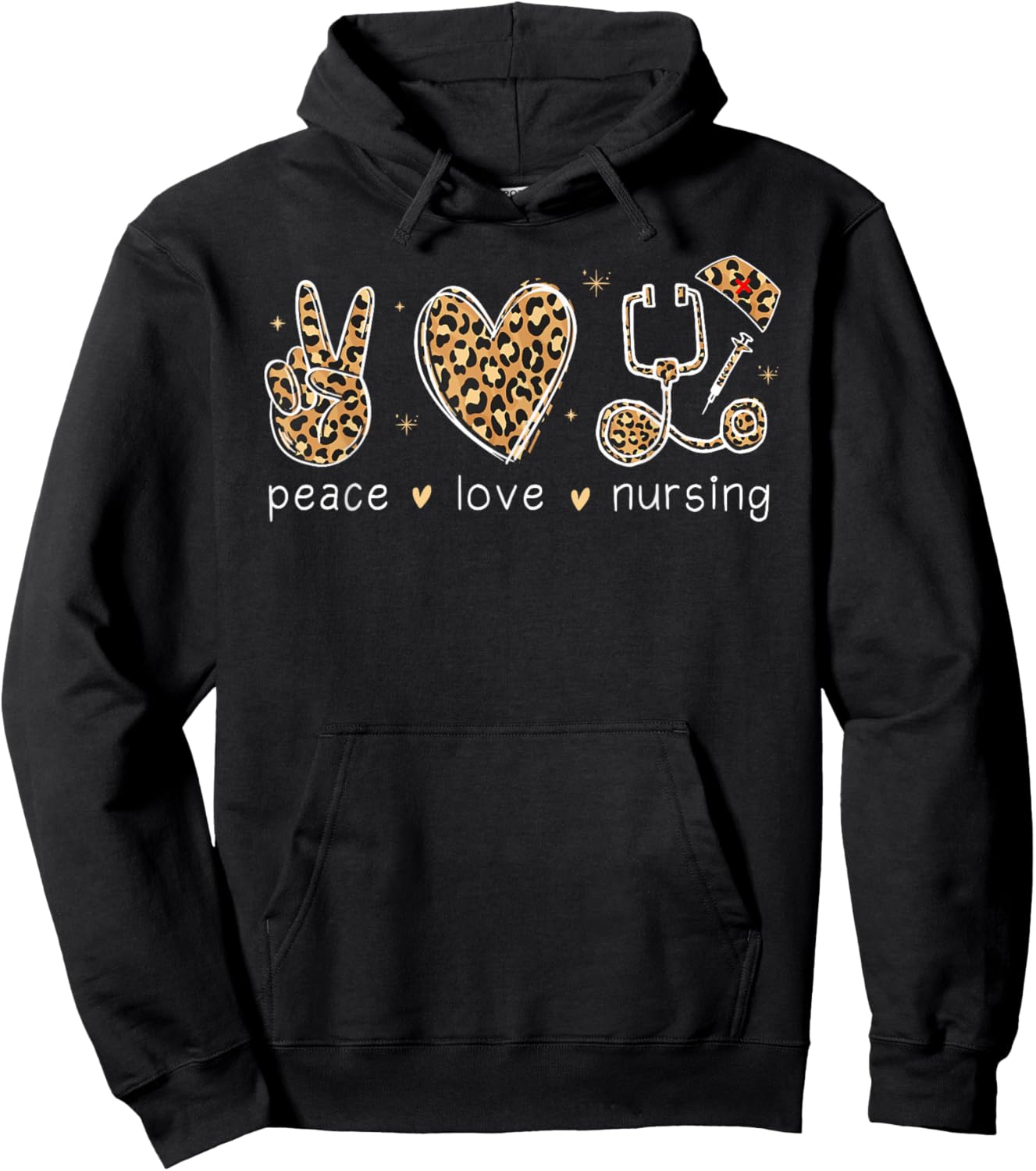 Peace love Nursing Nurse Life Nurses Day Nurse Week Mother Hoodie - Hoodie | Black