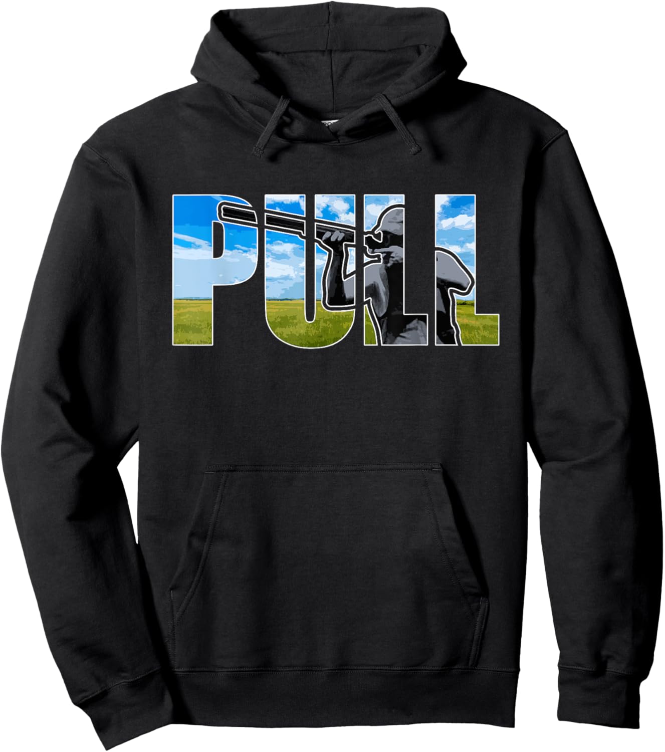 Funny Skeet Shooting Trap Sporting Clay Shooter Shotgun Gift Hoodie - Hoodie | Black