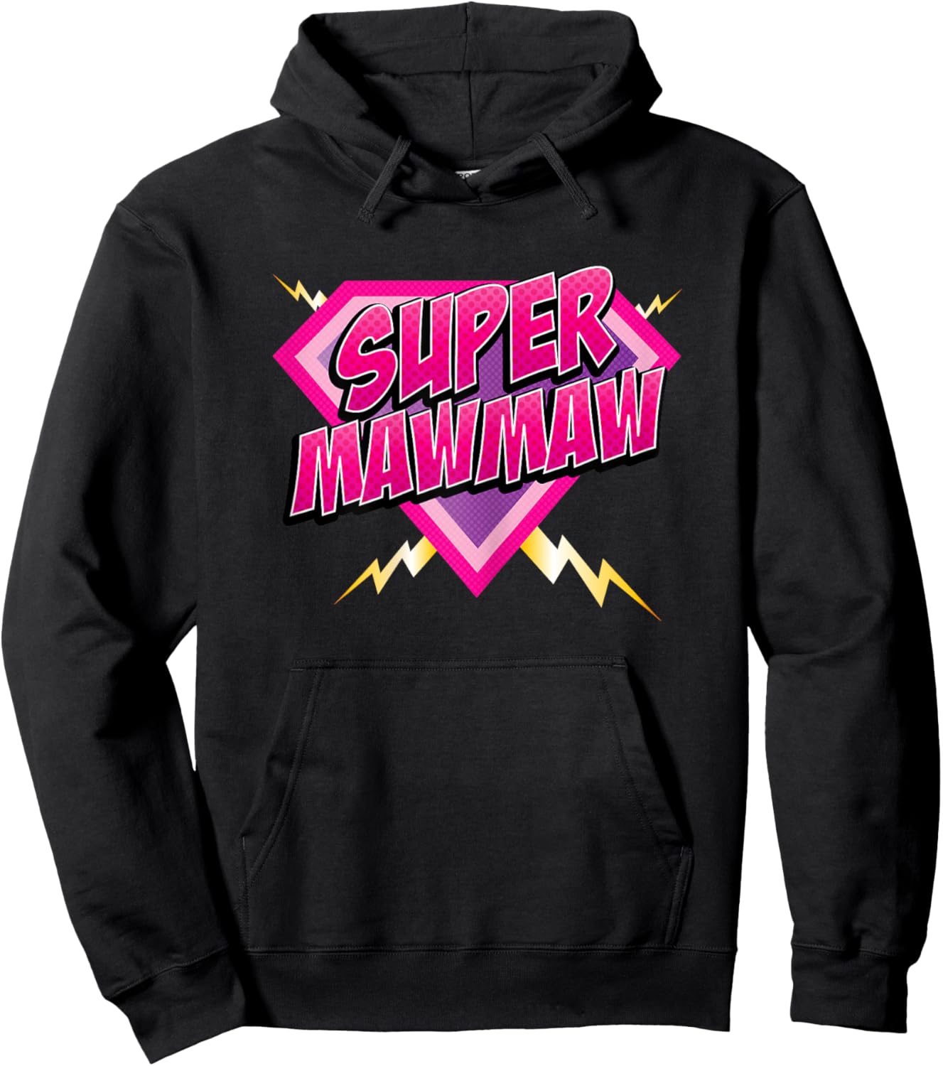 Super Mawmaw Superhero Grandmother Comic Book Women Hoodie - Hoodie | Black