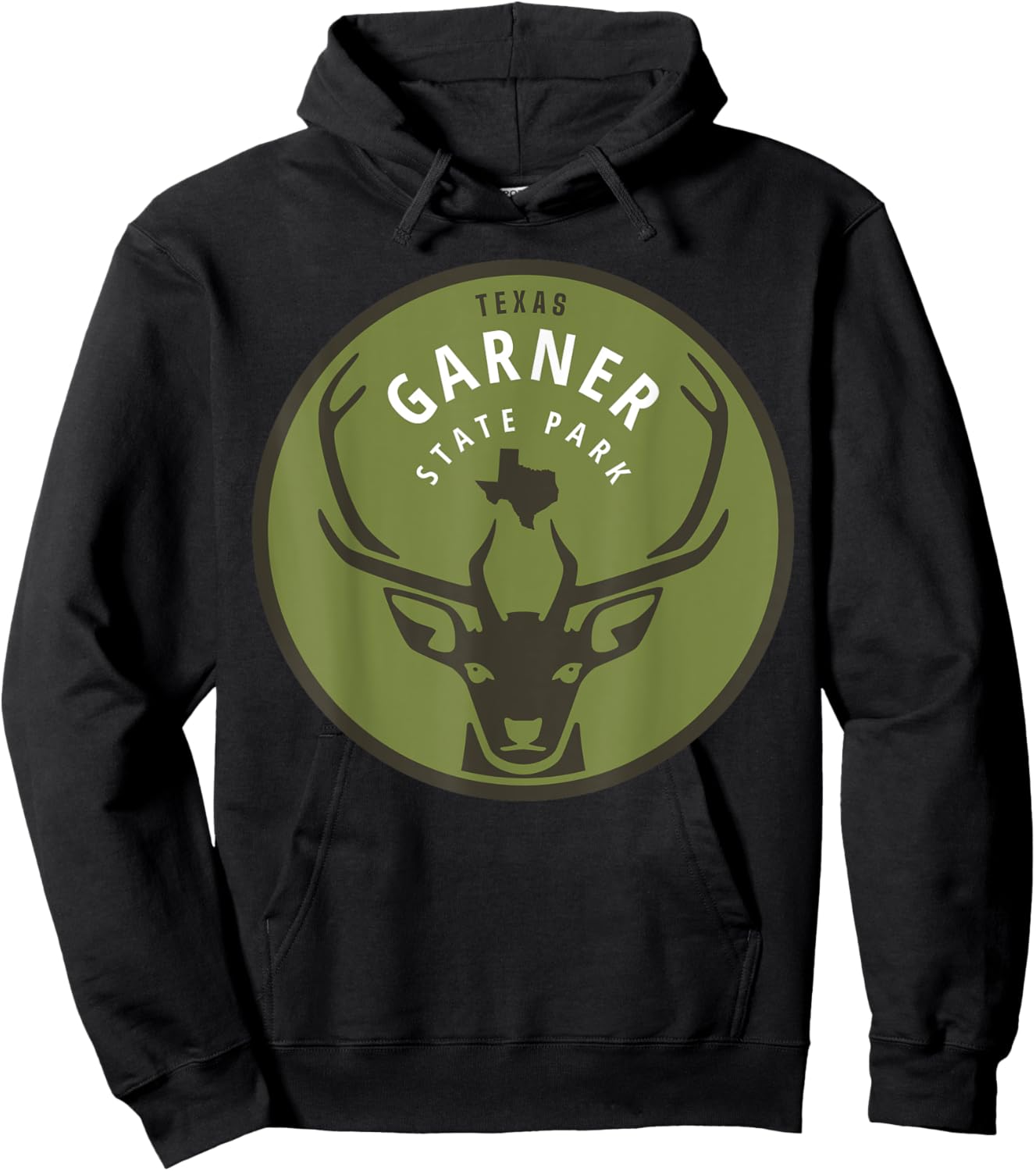 Garner State Park Texas TX Outdoors Deer Hoodie - Hoodie | Black