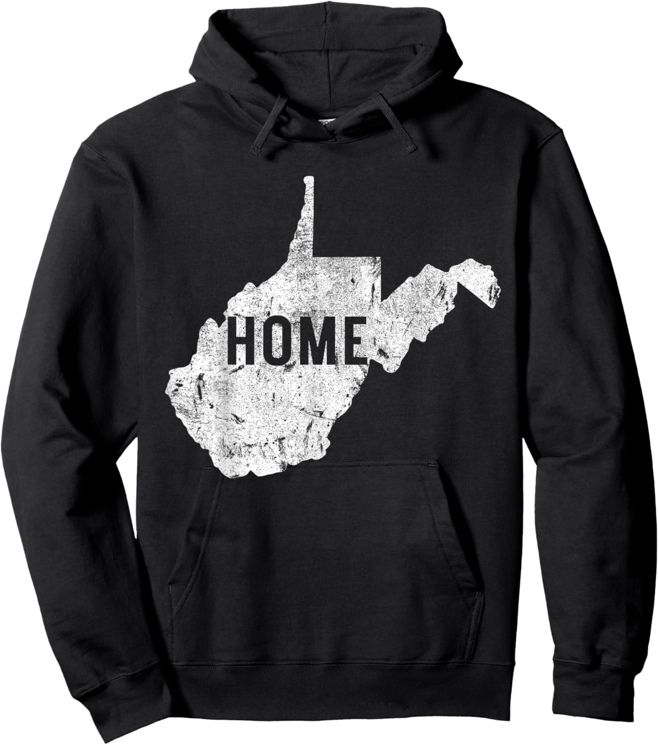 West Virginia Map Home WV Vintage Hoodie - Hoodie | Black