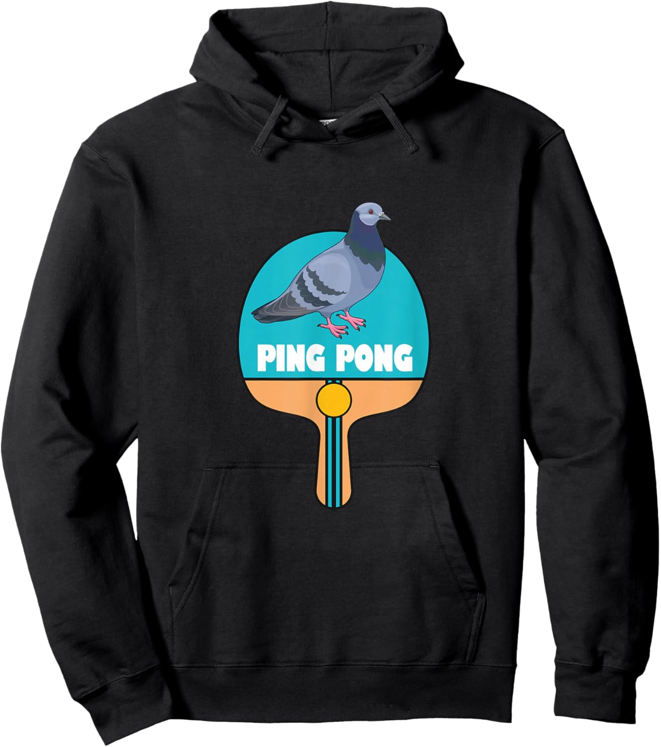 Ping Pong Table Tennis Pigeon Hoodie - Hoodie | Black