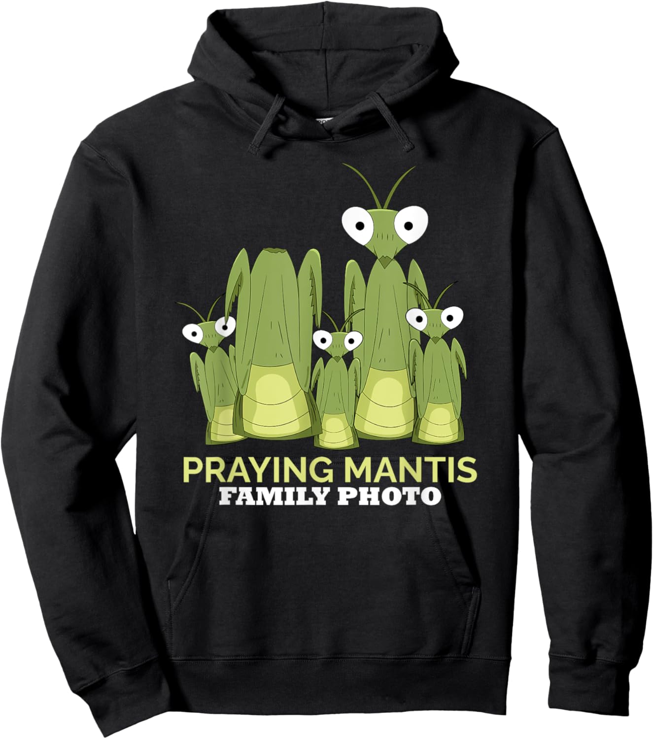 Praying Mantis Family Photo Insect Funny Praying Mantis Hoodie - Hoodie | Black