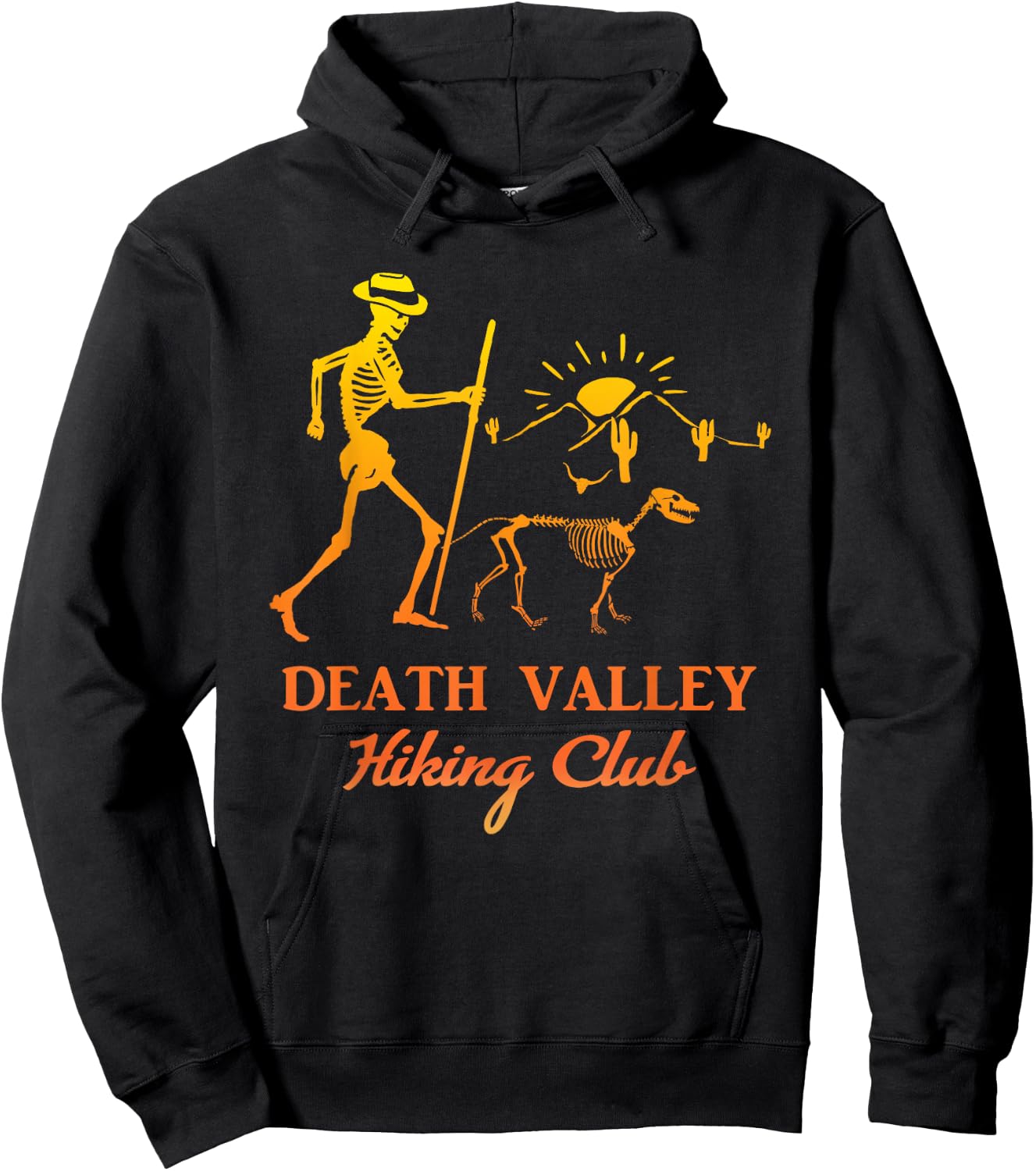 Death Valley Hiking Club Man and Dog Desert Outdoors Hoodie - Hoodie | Black