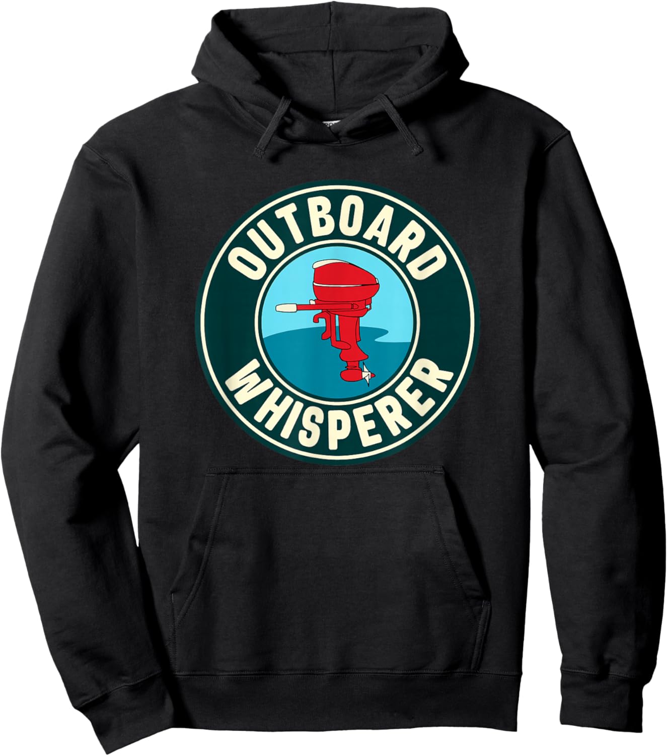 Vintage Outboard Boat Motor Whisperer Hoodie - Hoodie | Black