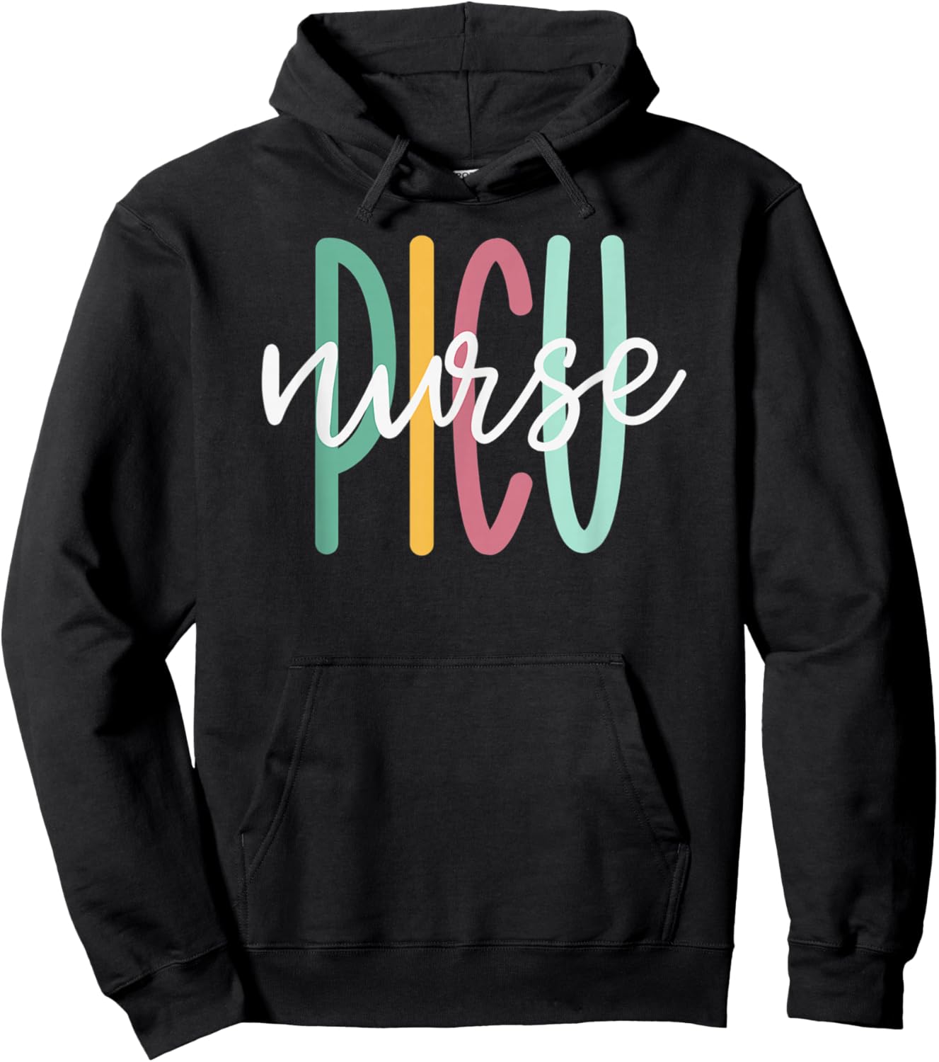 Cute PICU Nurse Hoodie - Hoodie | Black