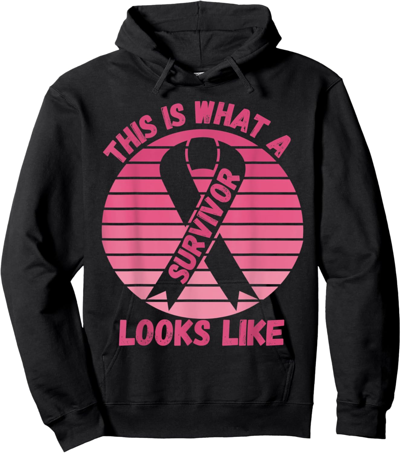 This is what a breast cancer survivor looks like Hoodie - Hoodie | Black