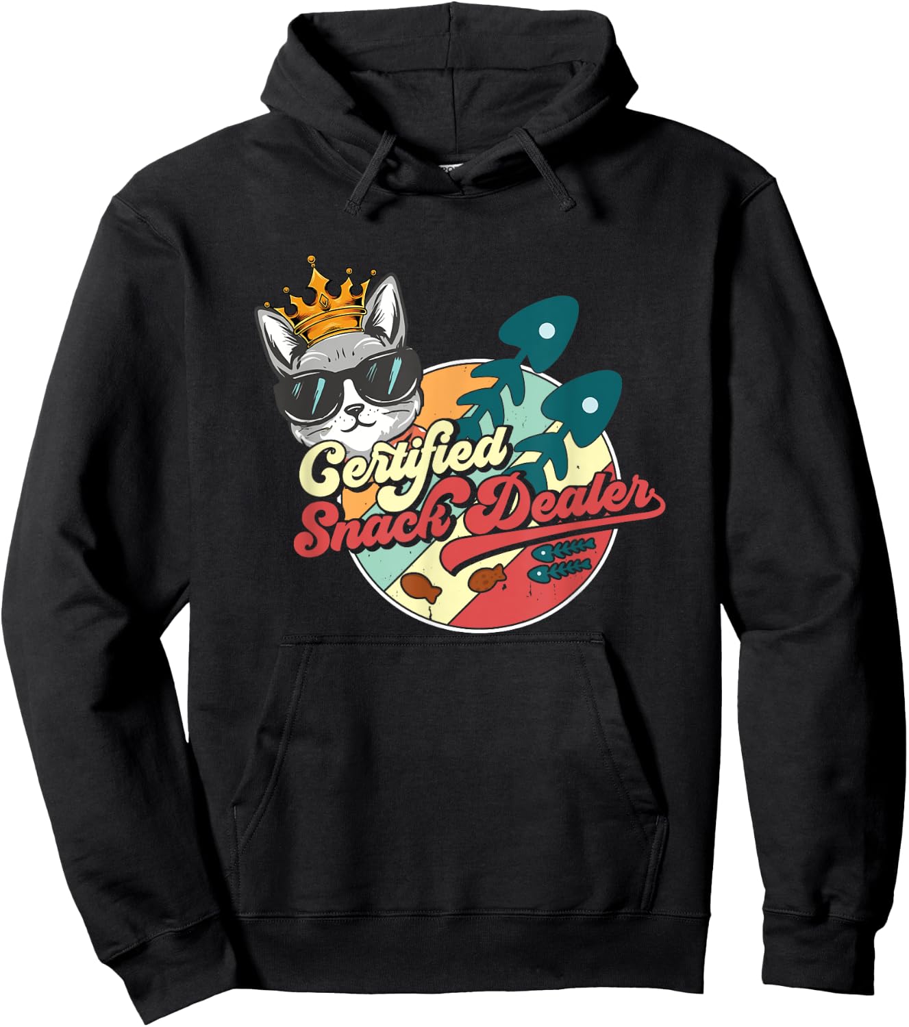 Snack Dealer Mom Fur Dad Cat Dog Lover Pet Snack Dealer Hoodie - Hoodie | Black