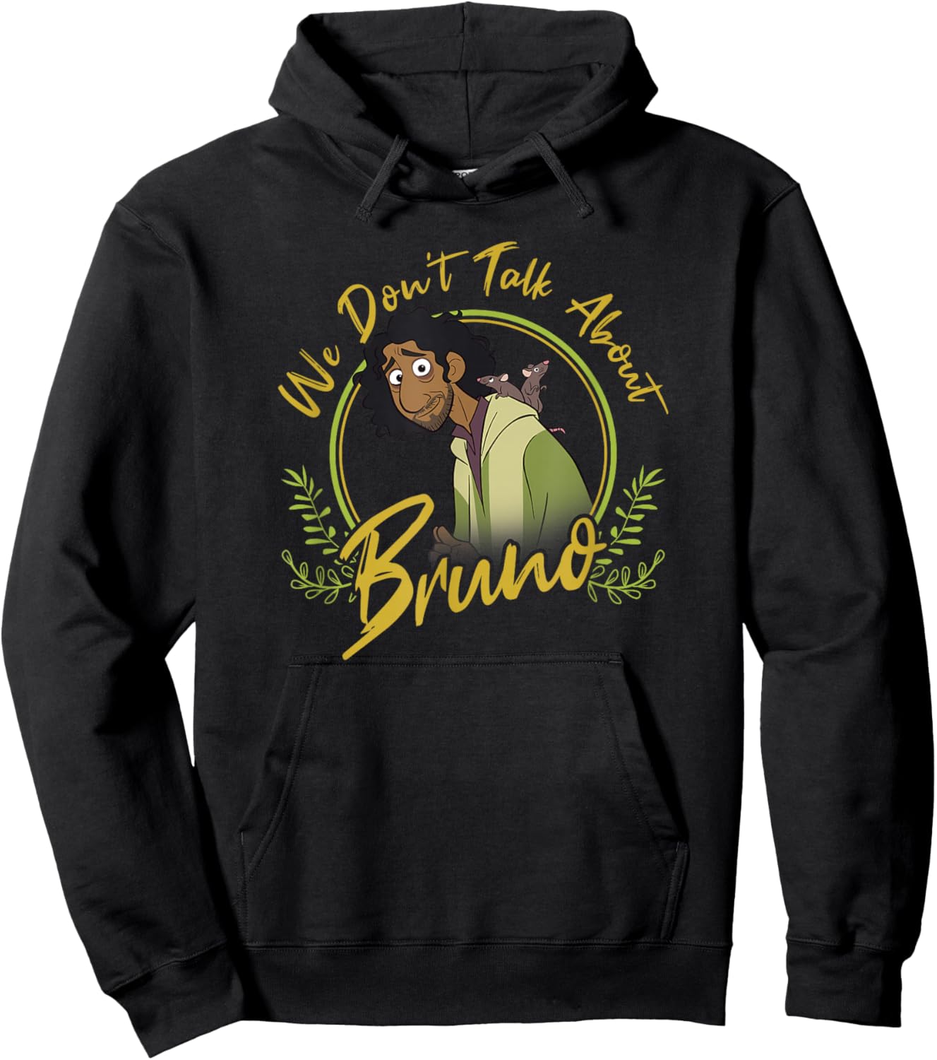 Disney Encanto We Don’t Talk About Bruno Classic Quote Hoodie - Hoodie | Black