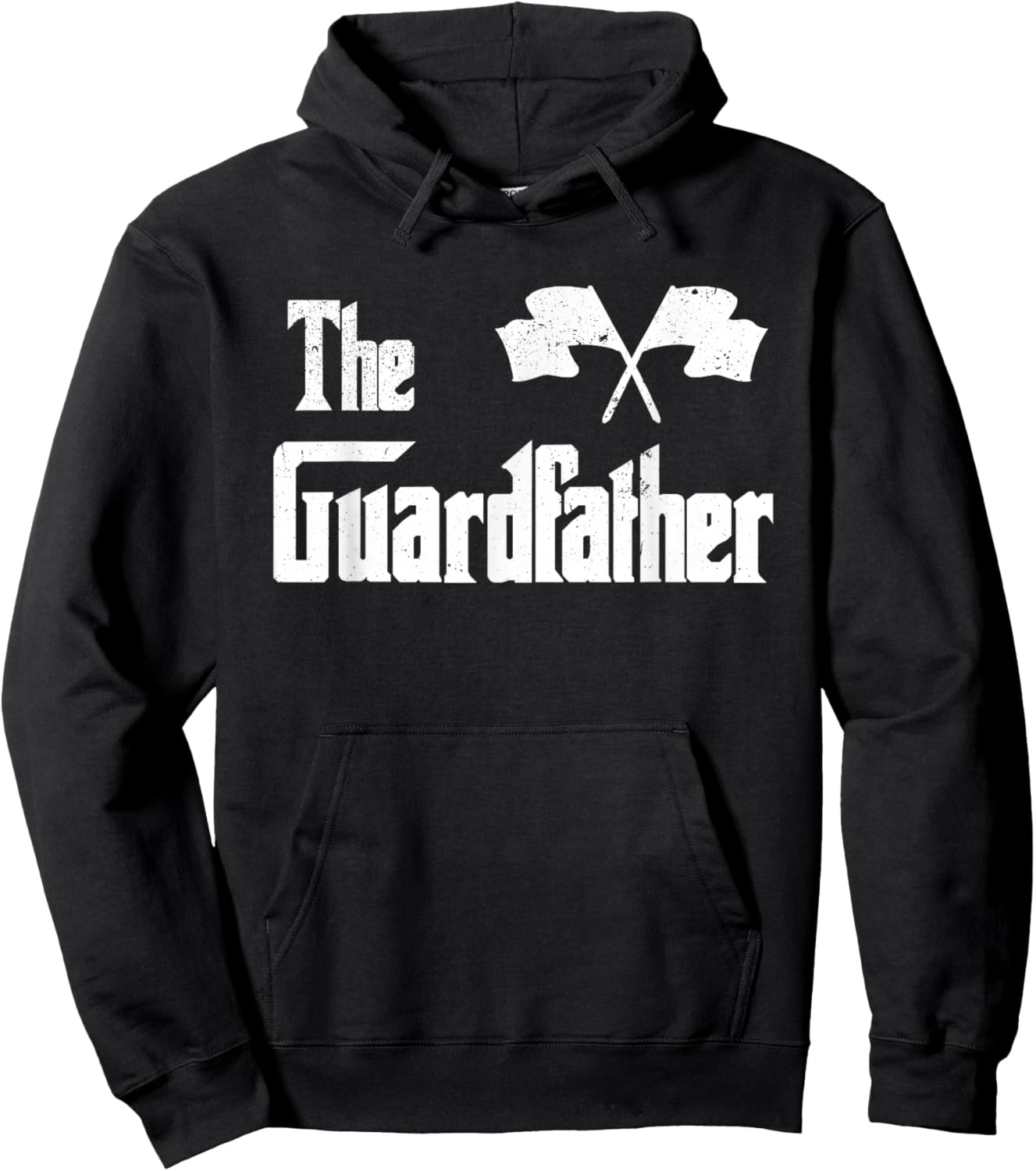 The Guardfather Funny Meme Color Guard Proud Dad Colorguard Hoodie - Hoodie | Black