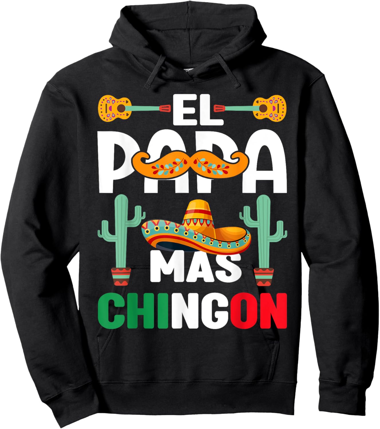 Cinco De Mayo El Papa Mas Chingon Mexican Fiesta Hoodie - Hoodie | Black