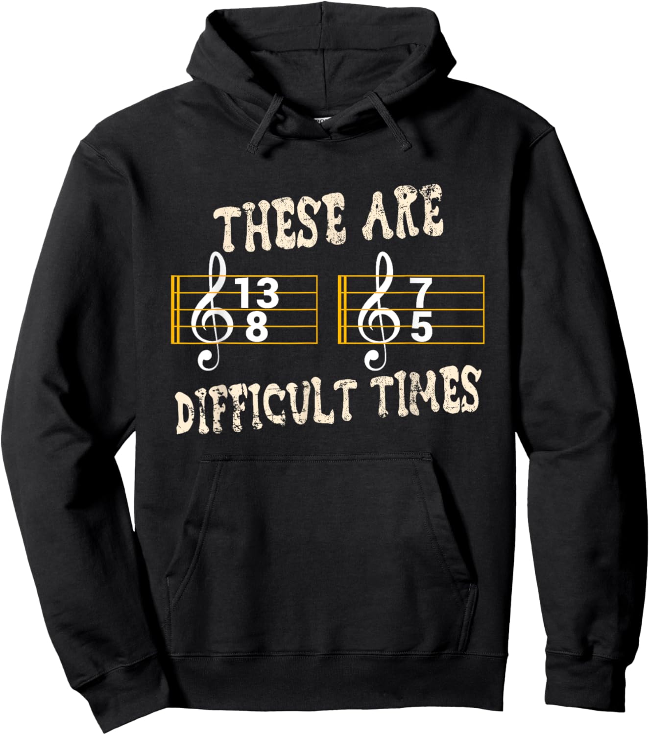These Are Difficult Times for Music Teachers Music Fans Hoodie - Hoodie | Black