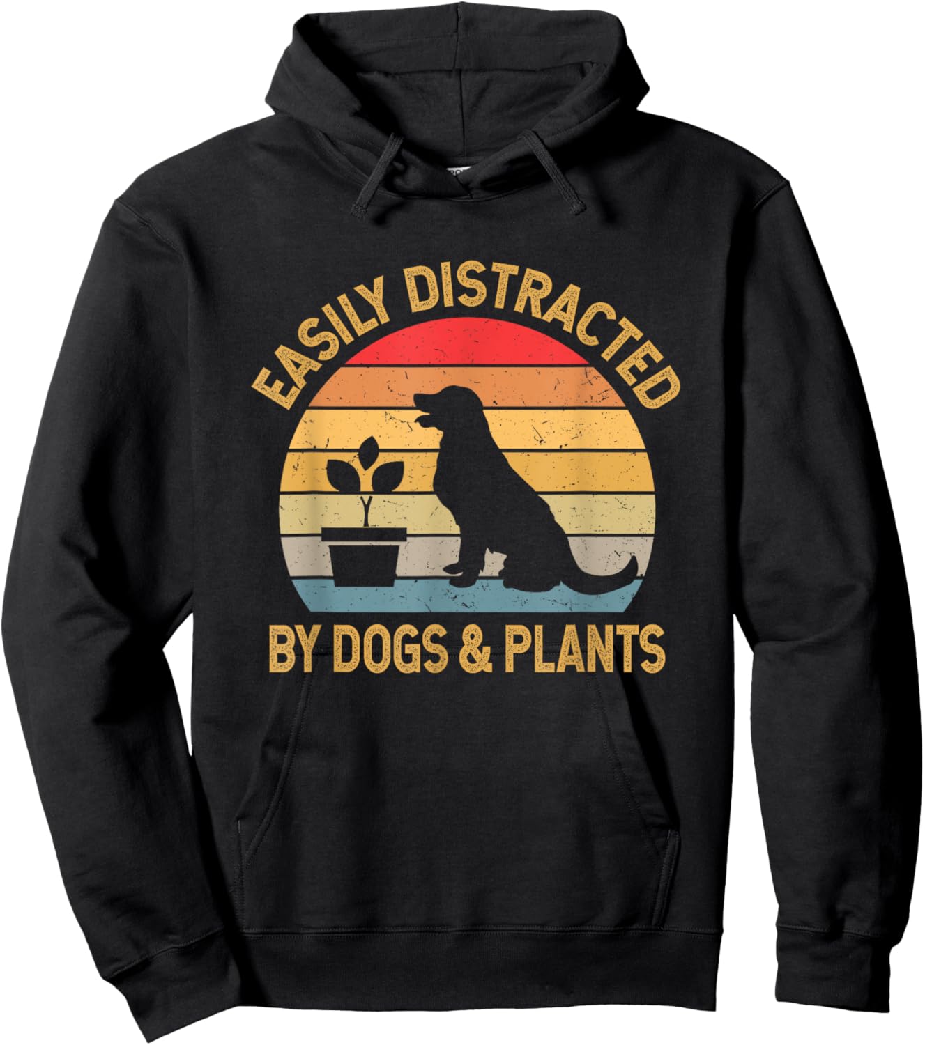Easily distracted by dogs and plants Hoodie - Hoodie | Black