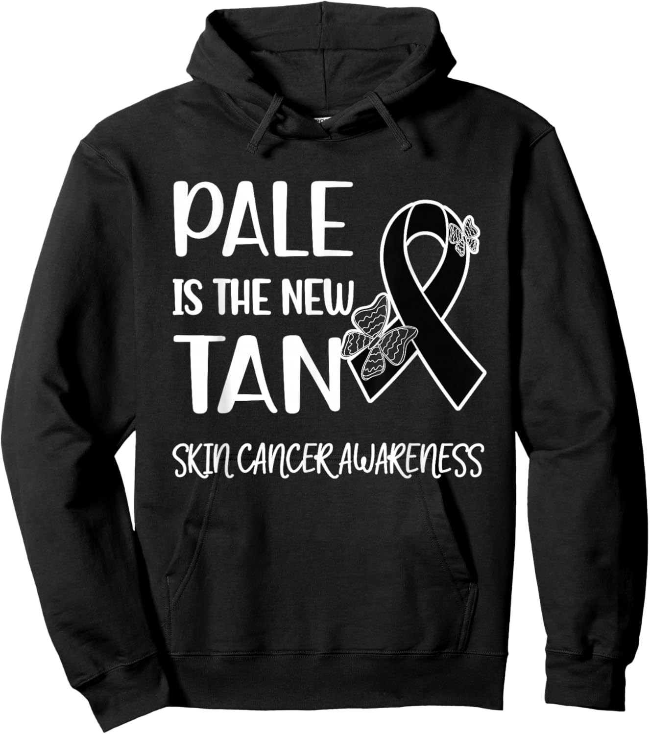 Pale Is The New Tan | Skin Cancer Survivor Melanoma Warrior Hoodie - Hoodie | Black