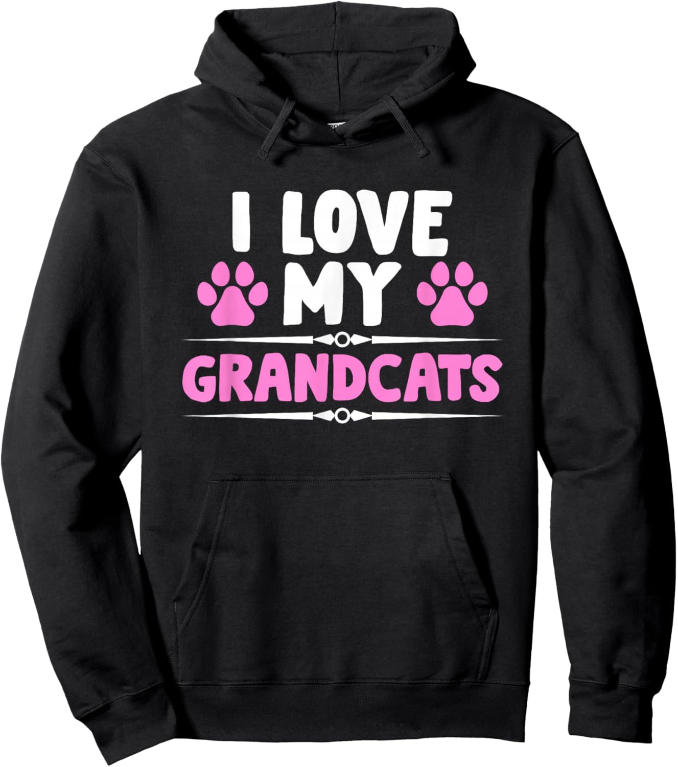 I love my Grandcats - Cat Lover Granddad Grandma Grandparent Hoodie - Hoodie | Black