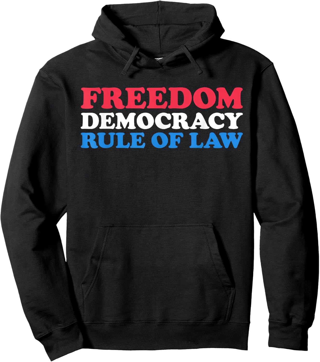 American Pride US Constitution Freedom Democracy Rule of Law Hoodie - Hoodie | Black