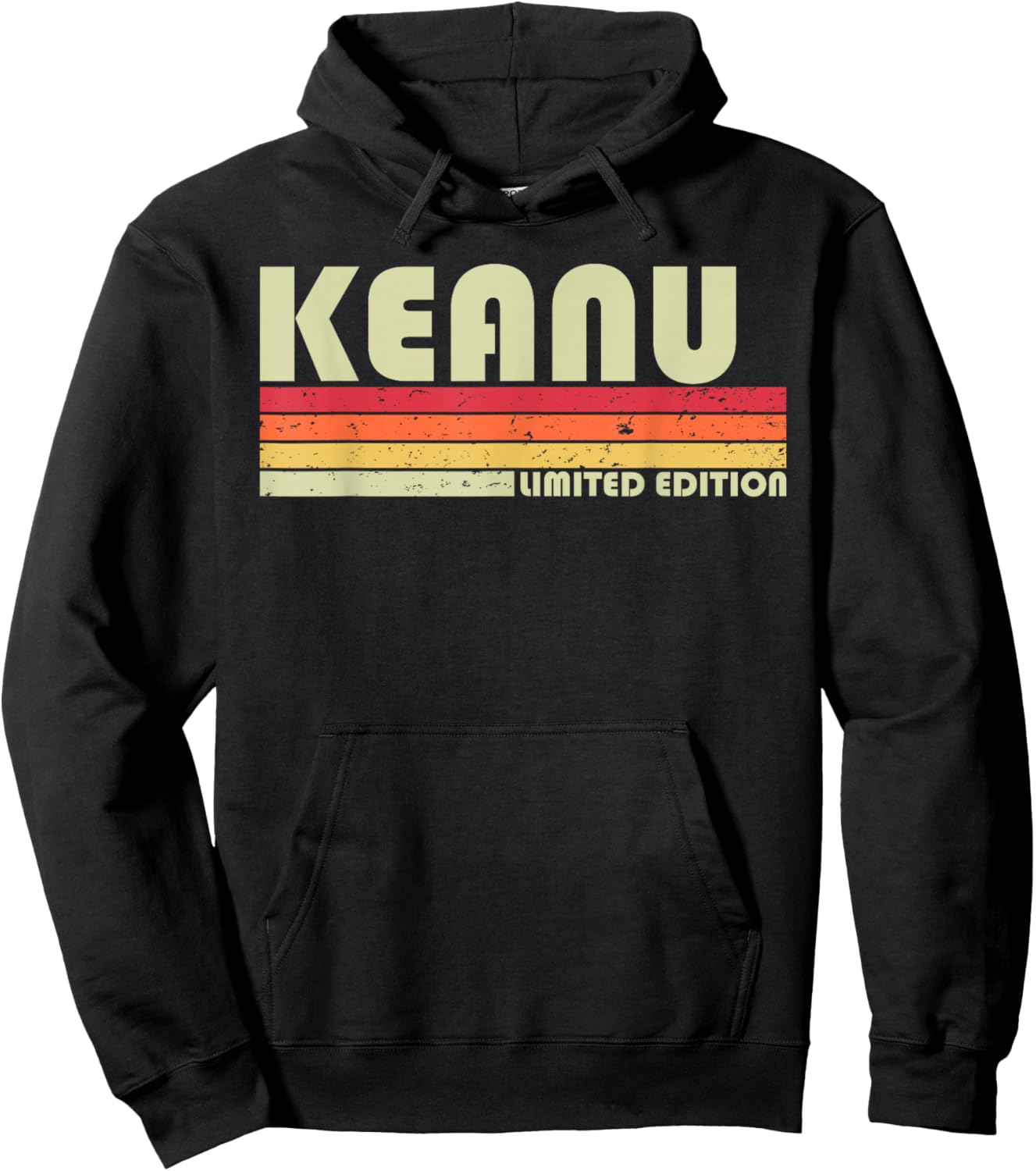 Custom Men Dad Boy Husband Christmas 80s 90s Style KEANU Gift Name Personalized Funny Retro Vintage Birthday Hoodie - Hoodie | Black
