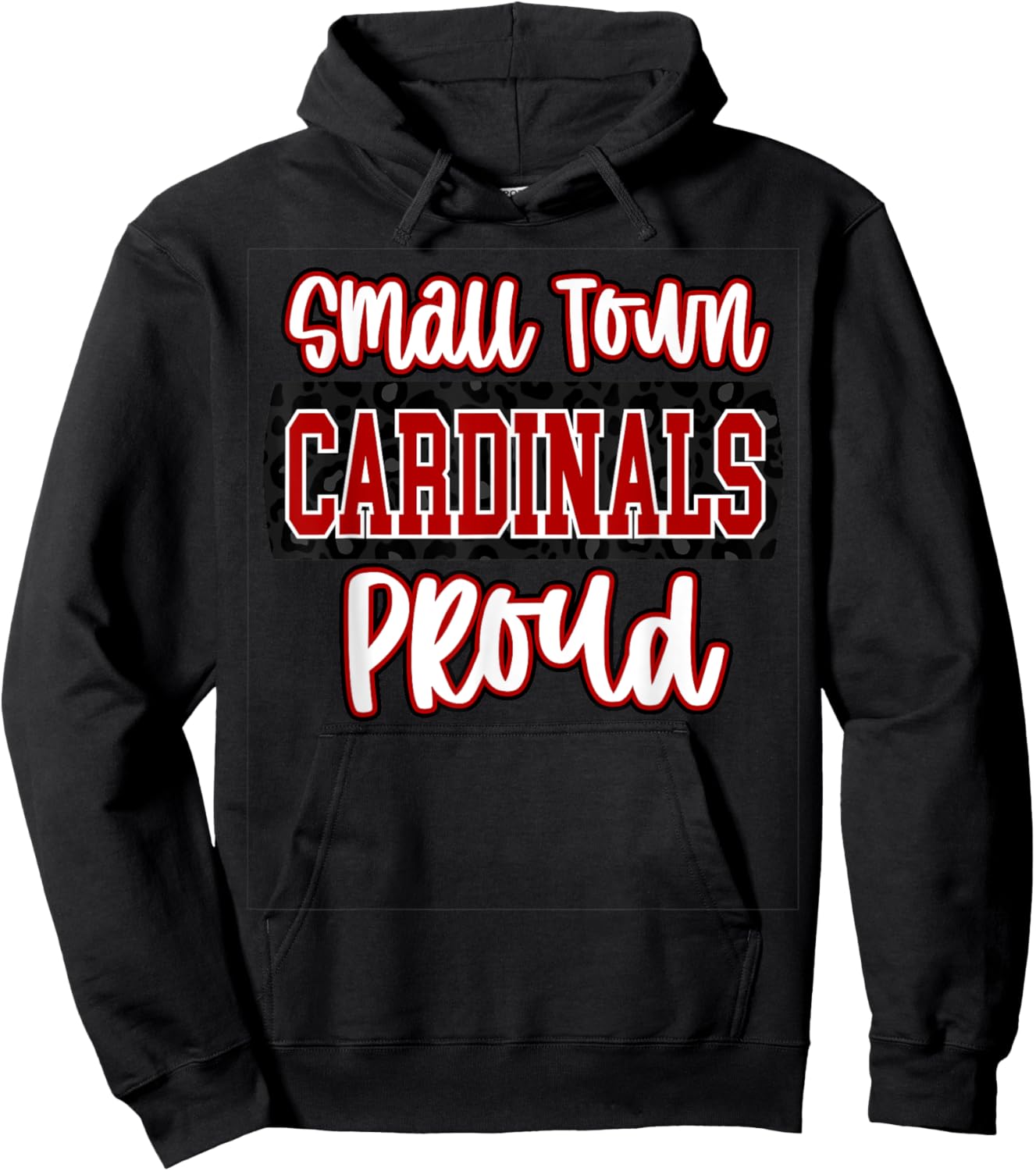 Small Town Cardinal Pride School Spirit Hoodie - Hoodie | Black