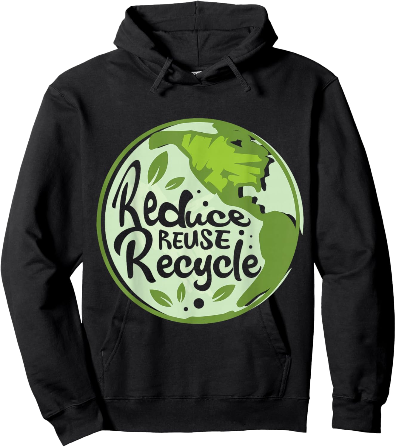 Reduce Reuse Recycle Earth Day Environmentalist Nature Lover Hoodie - Hoodie | Black