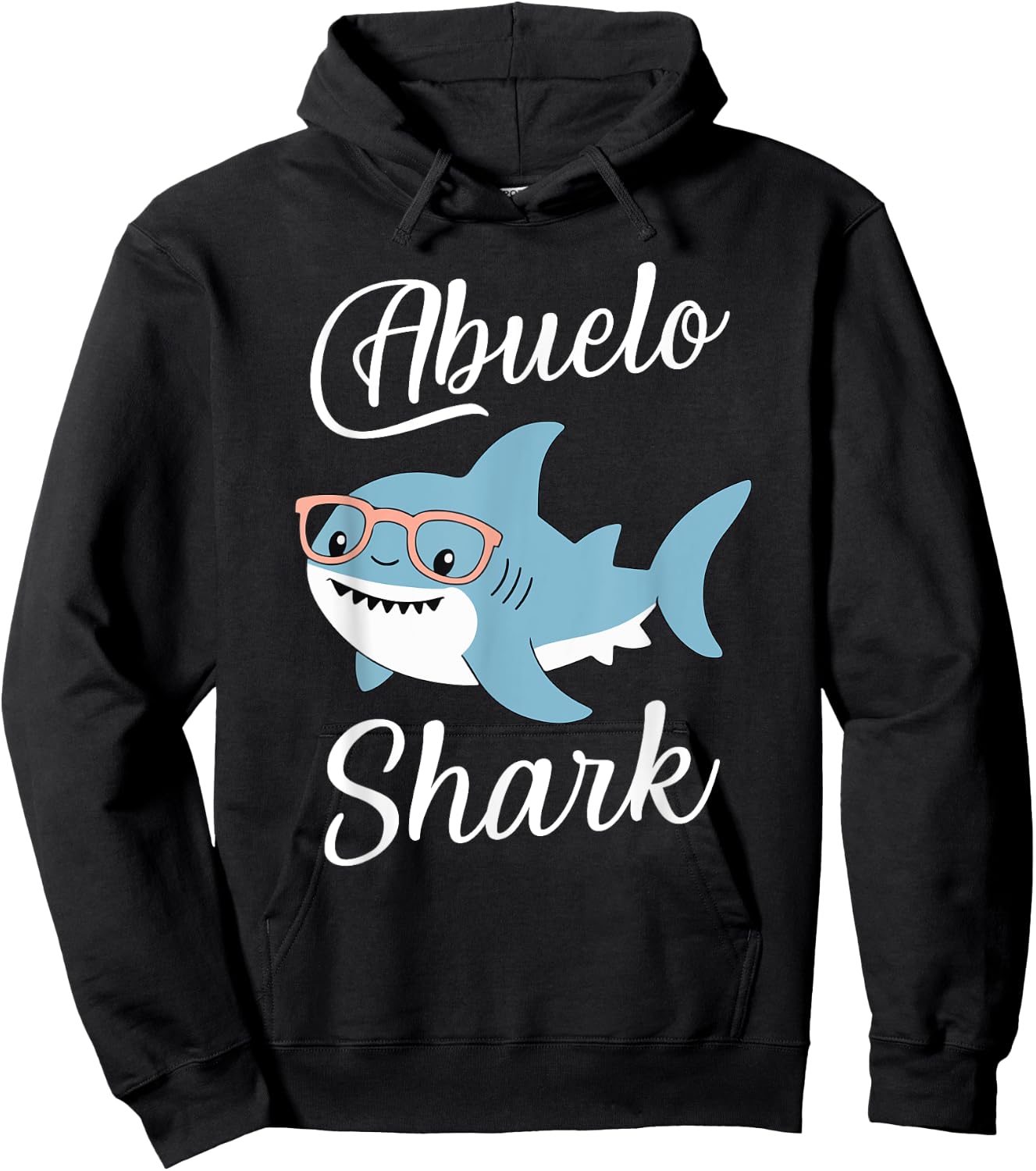 Abuelo Shark Funny Matching Family Grandpa Hoodie - Hoodie | Black