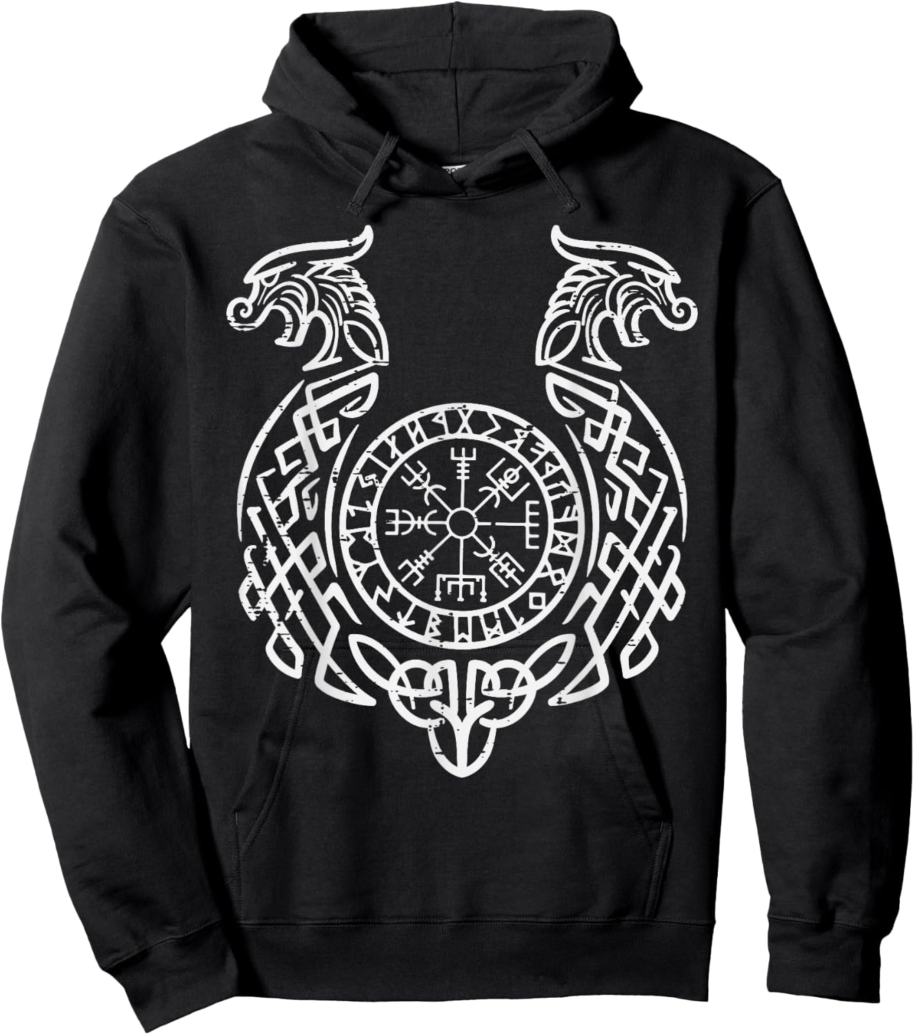 Viking Compass Helm Of Awe Norse Mythology Men Women Kids Hoodie - Hoodie | Black