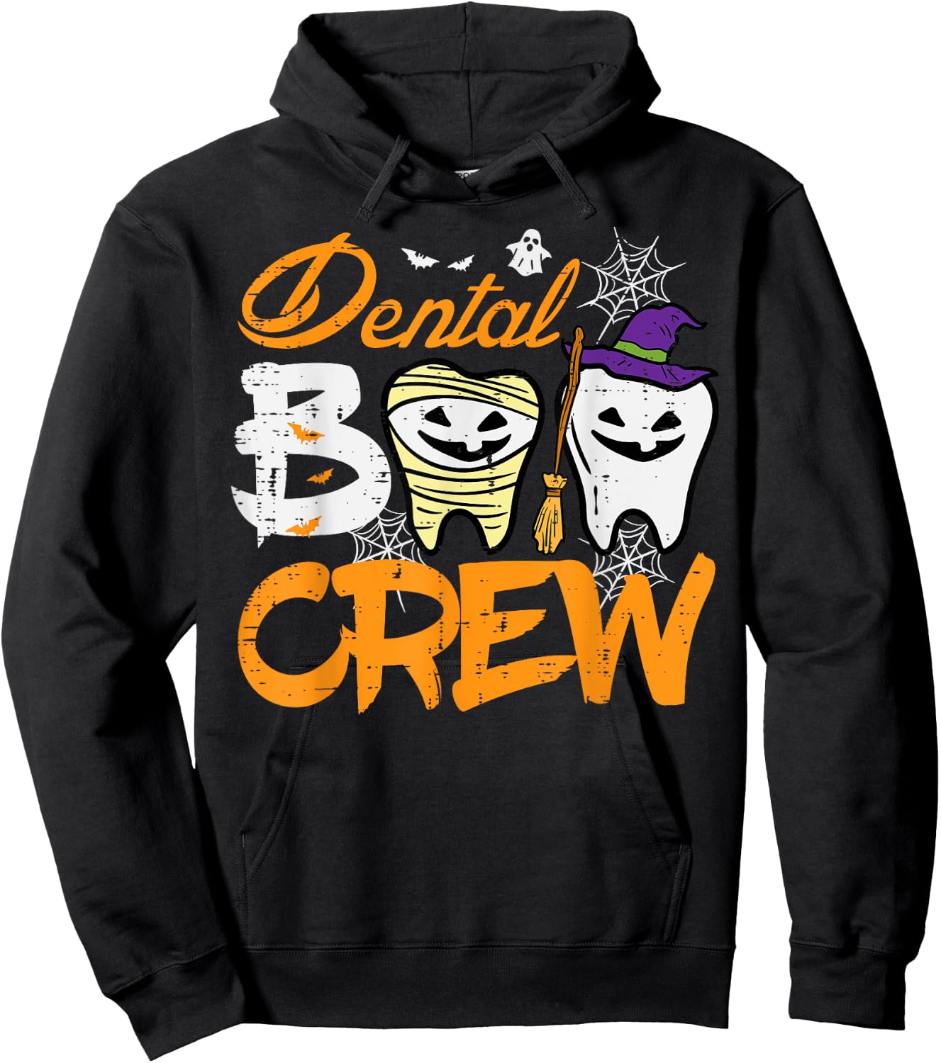 Halloween Dental Boo Crew Dentist Costume Teeth Women Men Hoodie - Hoodie | Black