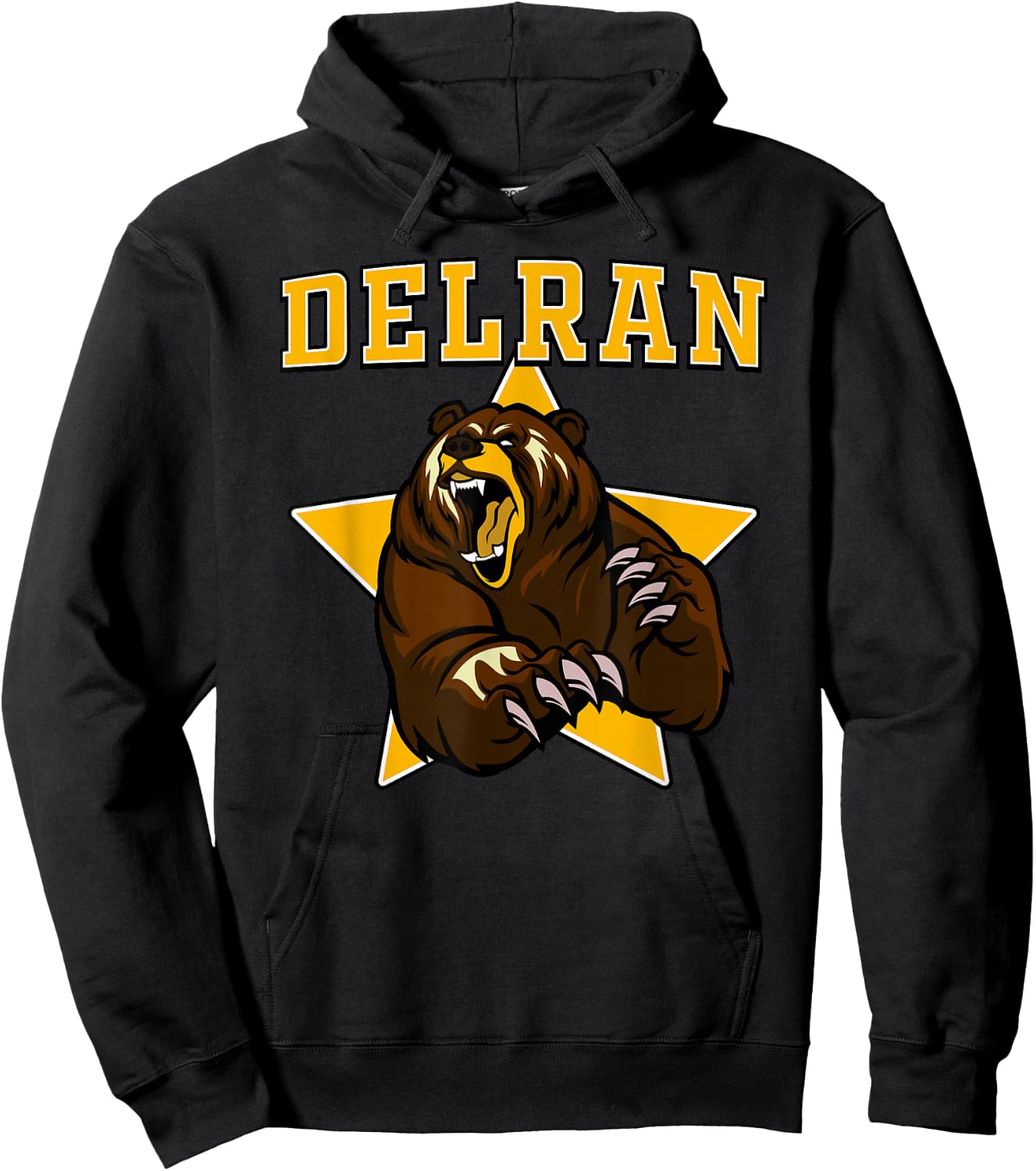 Delran Bears High School Team Spirit Hoodie - Hoodie | Black
