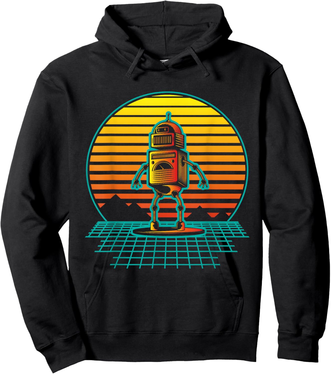 Retro Vintage Robot - Robots Robotics Engineer Engineering Hoodie - Hoodie | Black