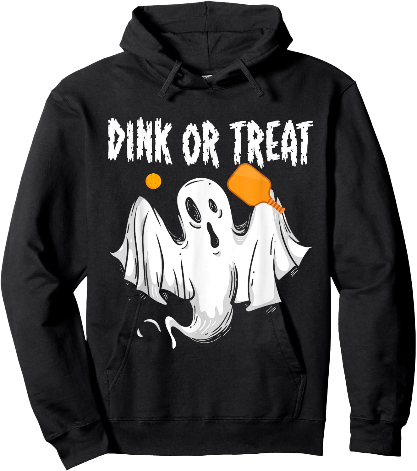 Dink Or Treat Halloween Pickleball Hoodie - Hoodie | Black