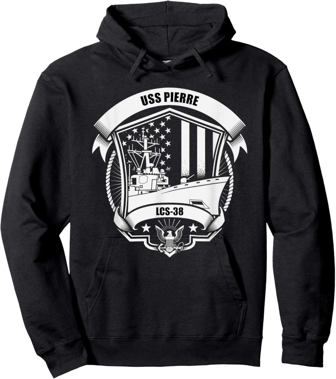USS Pierre LCS-38 Hoodie - Hoodie | Black