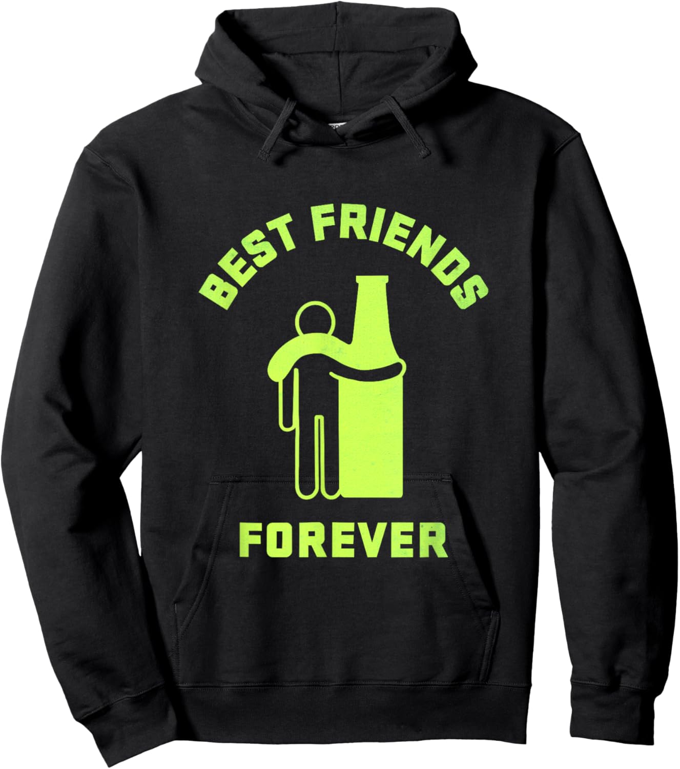 Best friends forever,man hugging beer, funny beer lovers Hoodie - Hoodie | Black