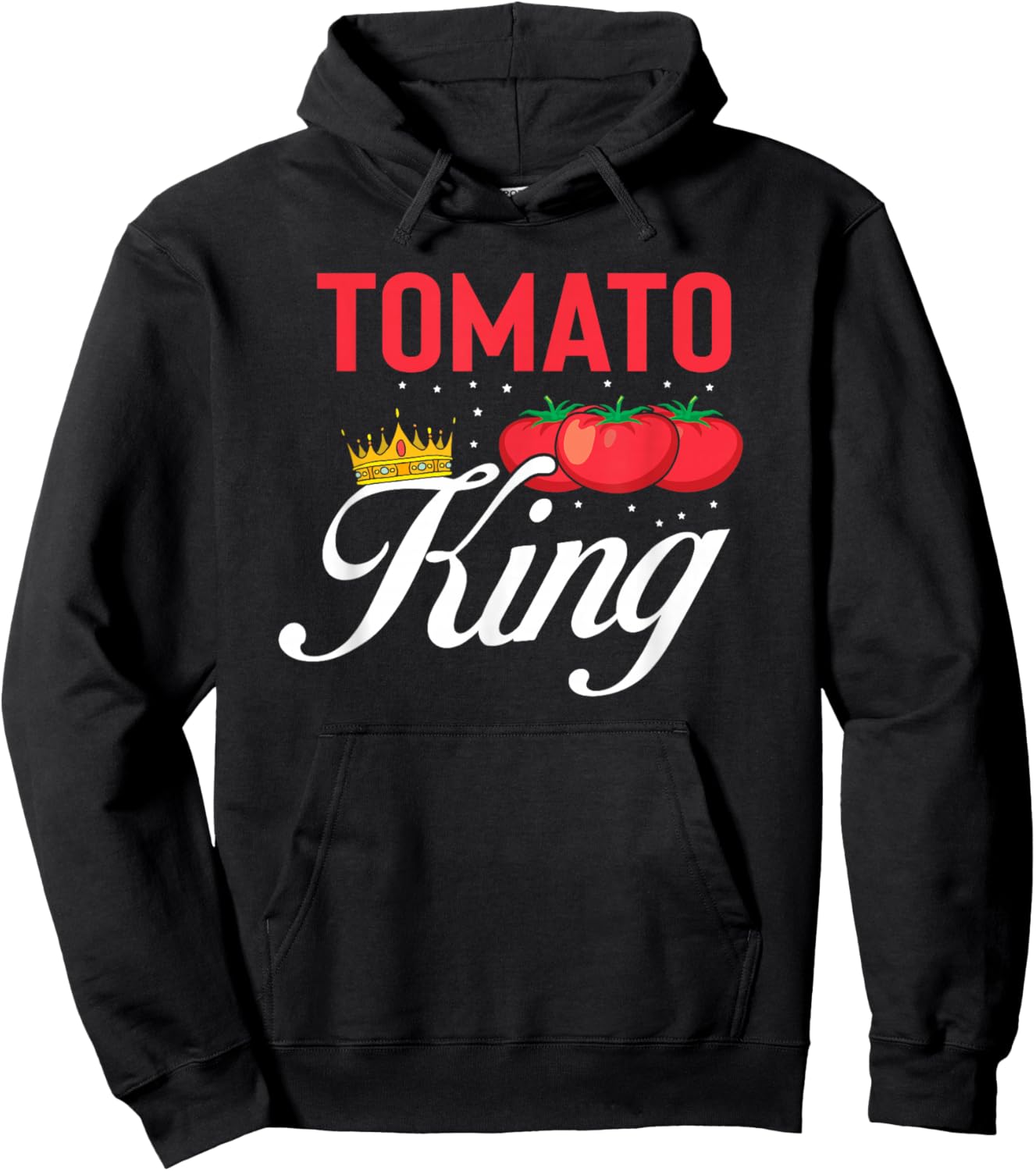Tomato King Funny Vegan Tomatoes Lover Hoodie - Hoodie | Black