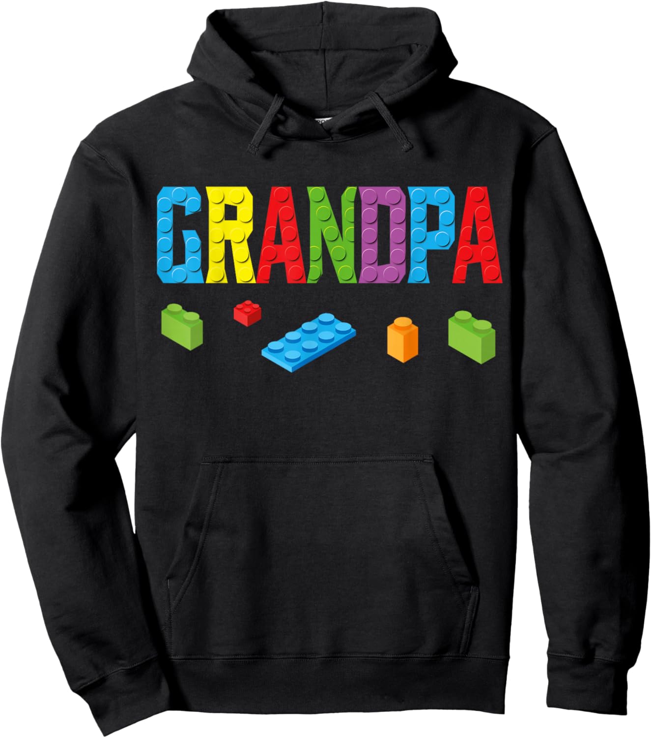 Grandpa Master Builder Building Bricks Blocks Family Set Hoodie - Hoodie | Black
