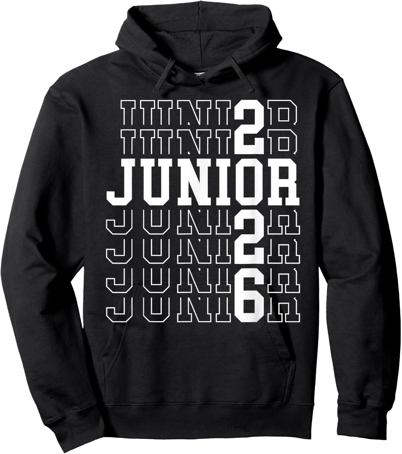 Proud Junior 2026 Graduation Class Of 2026 Junior Hoodie - Hoodie | Black