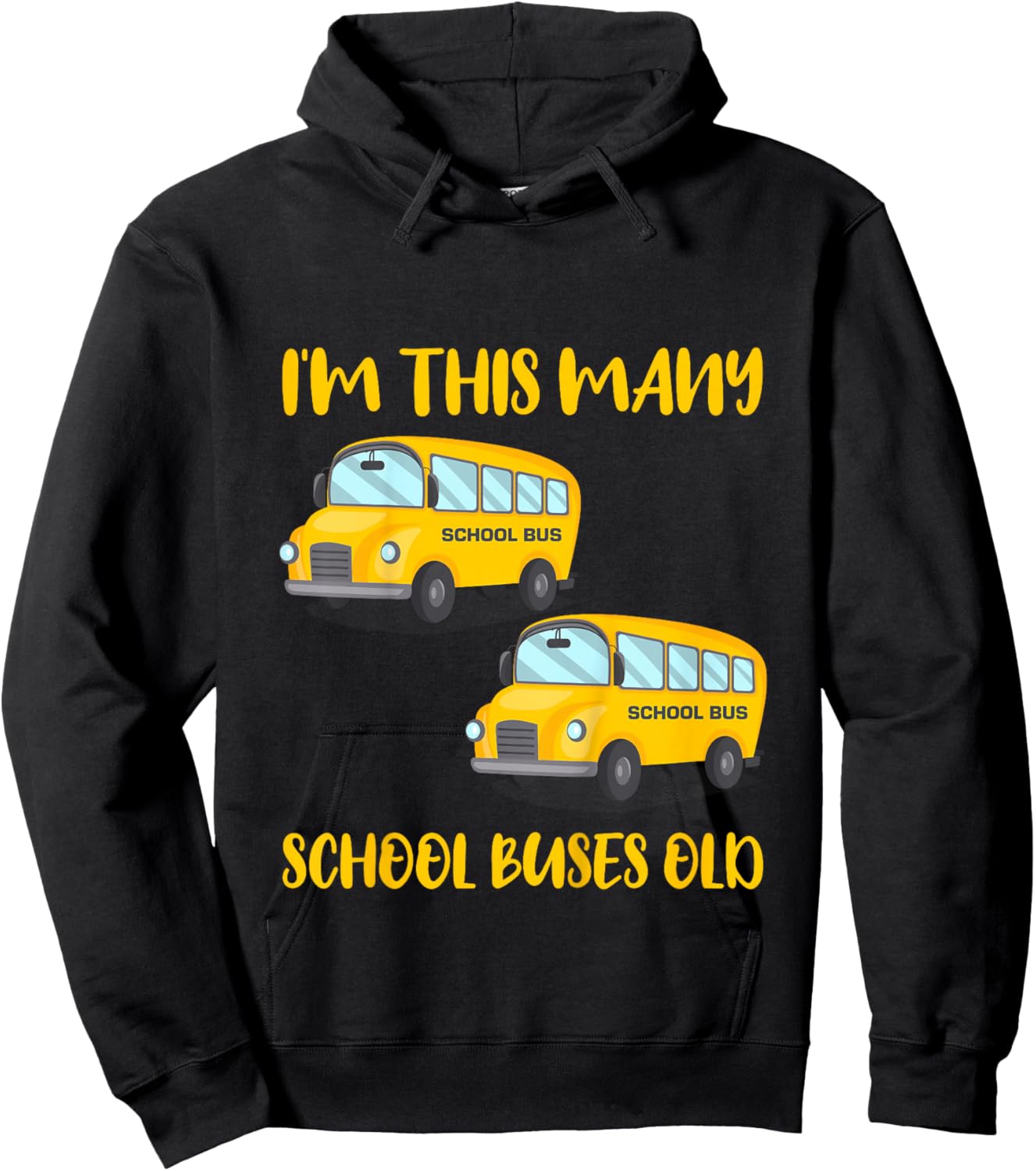 2 Year Old Boy School Bus Kids 2nd Birthday Hoodie - Hoodie | Black