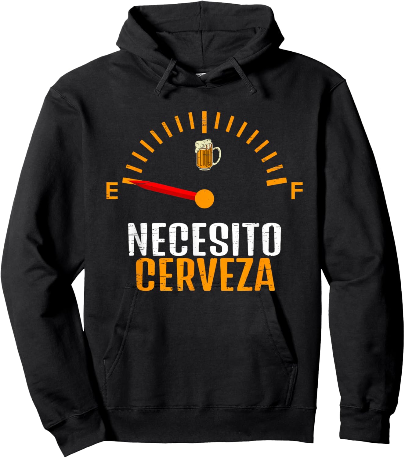 Necesito Cerveza Odometer Alcohol Drinking Beer Drunkard Pub Hoodie - Hoodie | Black