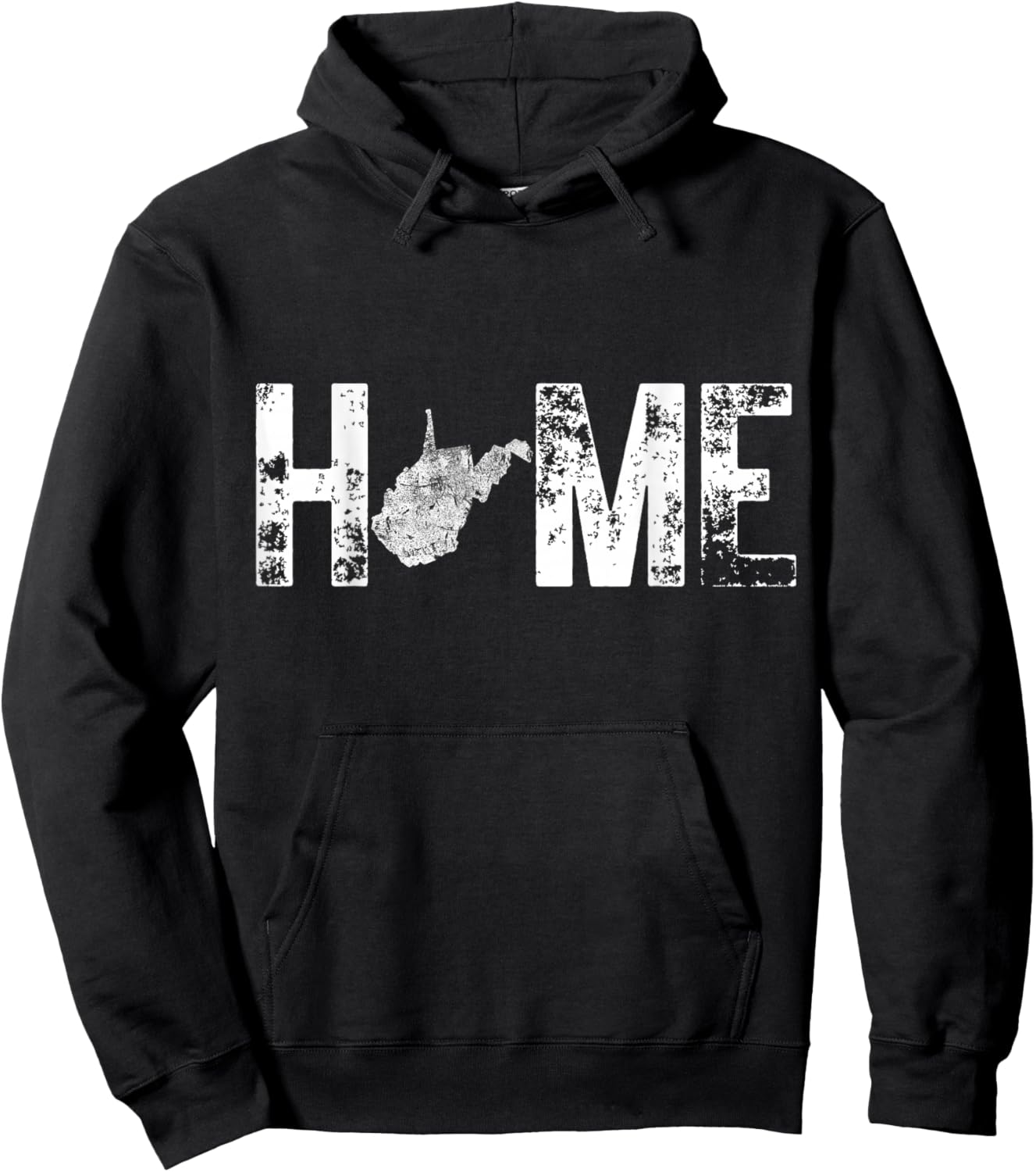 West Virginia Map Home WV Vintage Hoodie - Hoodie | Black