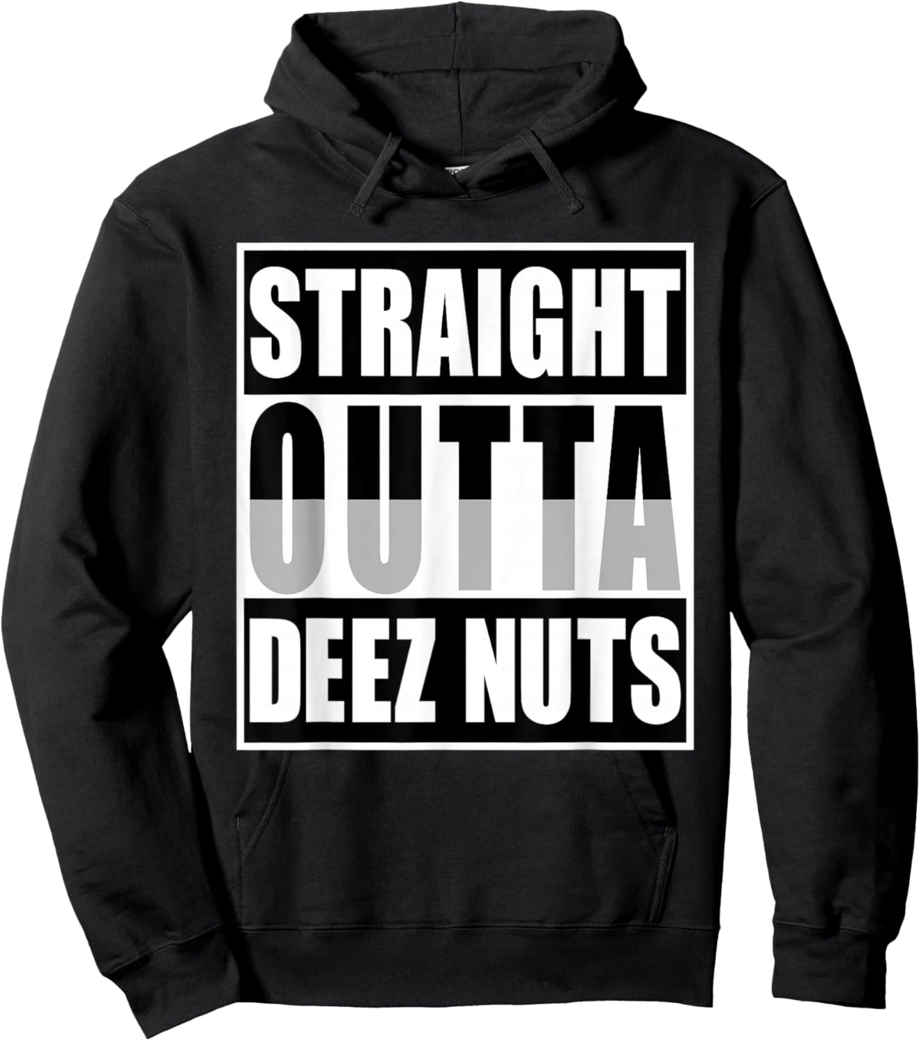 Straight Outta Deez Nuts Shirt Funny Deez Nuts Nutcracker Hoodie - Hoodie | Black