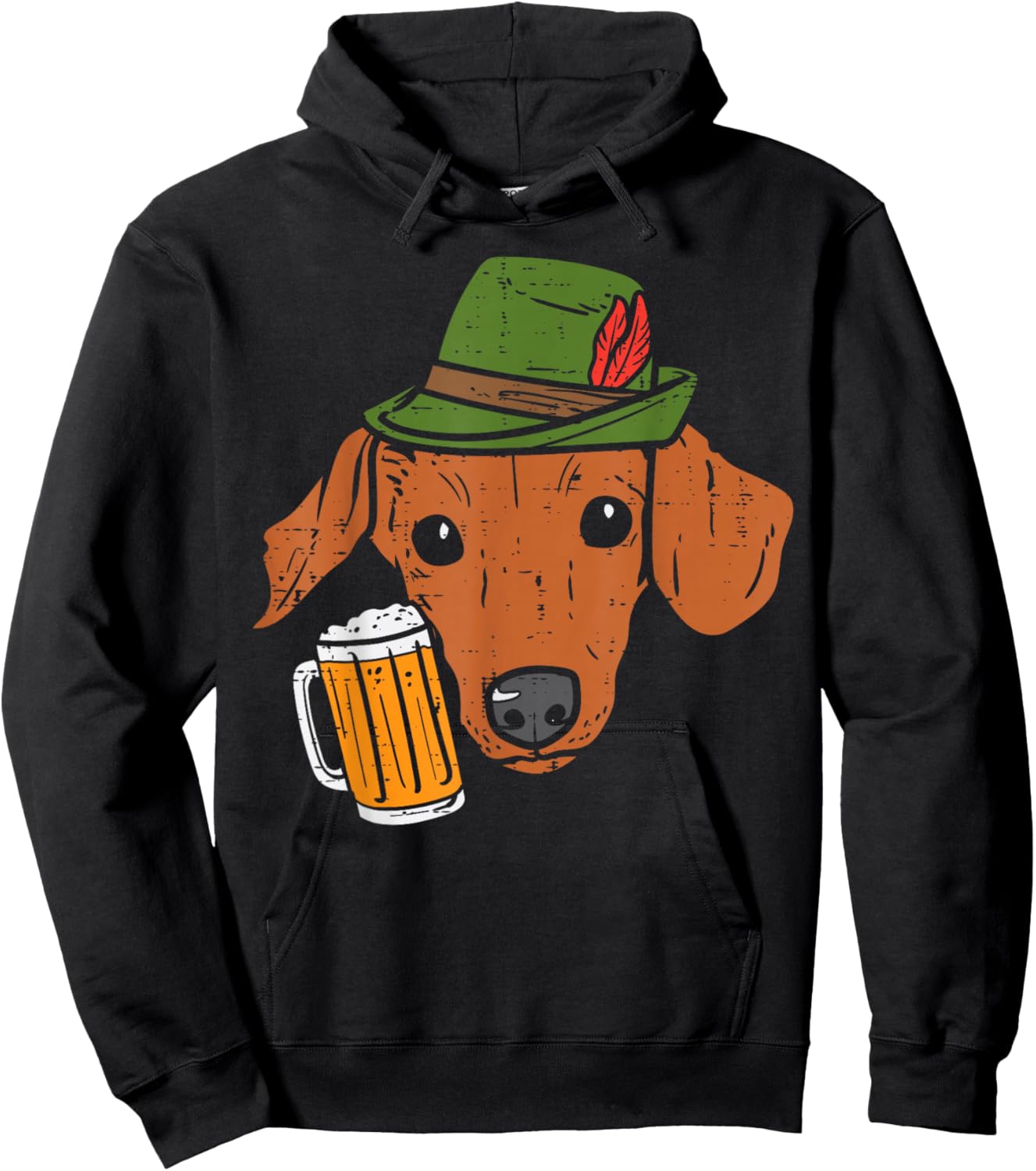 German Dachshund Oktoberfest Bavarian Weiner Sausage Dog Hoodie - Hoodie | Black