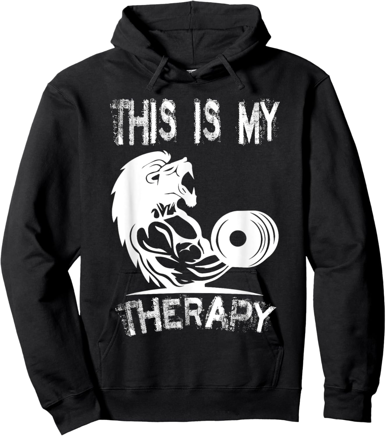 This Is My Therapy Bodybuilding Gym Hoodie - Hoodie | Black